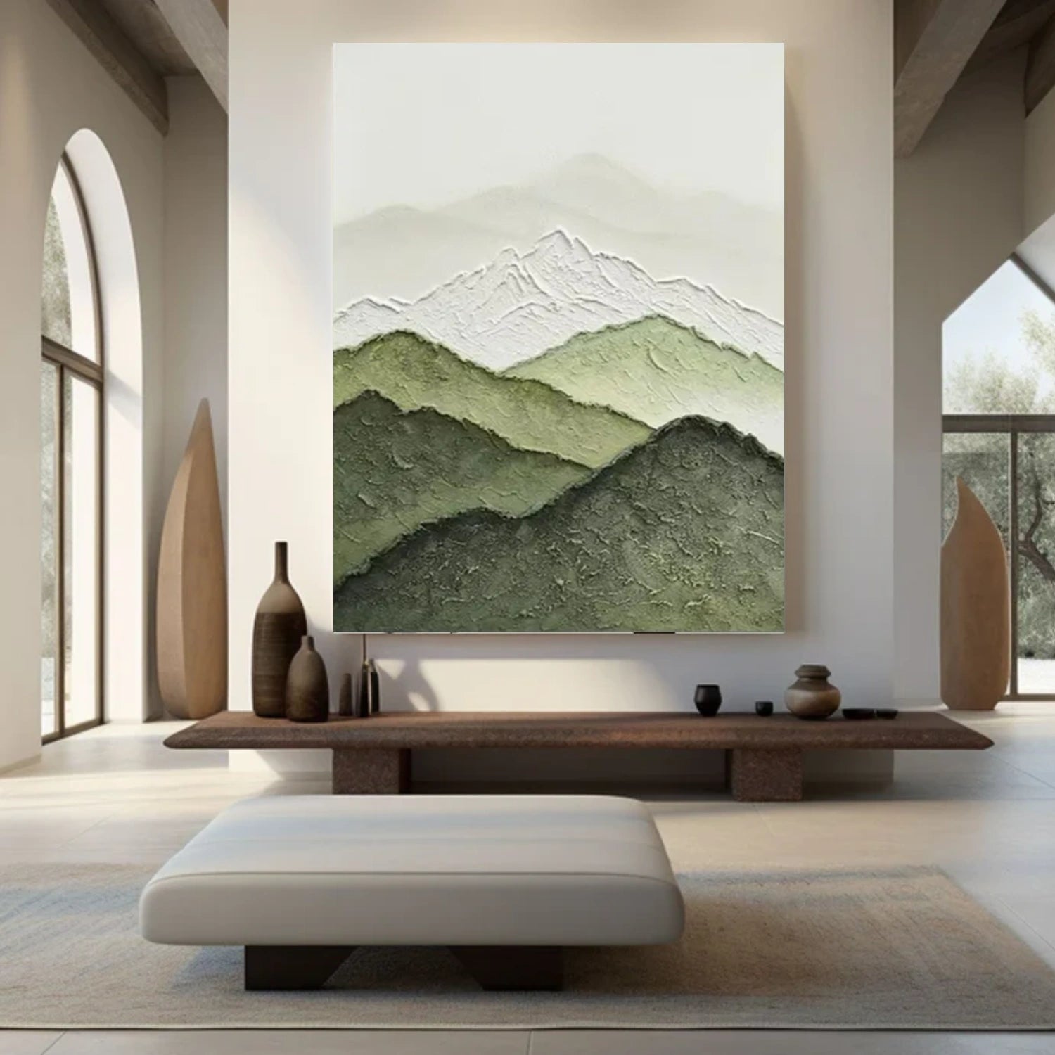 Minimalist Mountain Textured Canvas Art #MO050