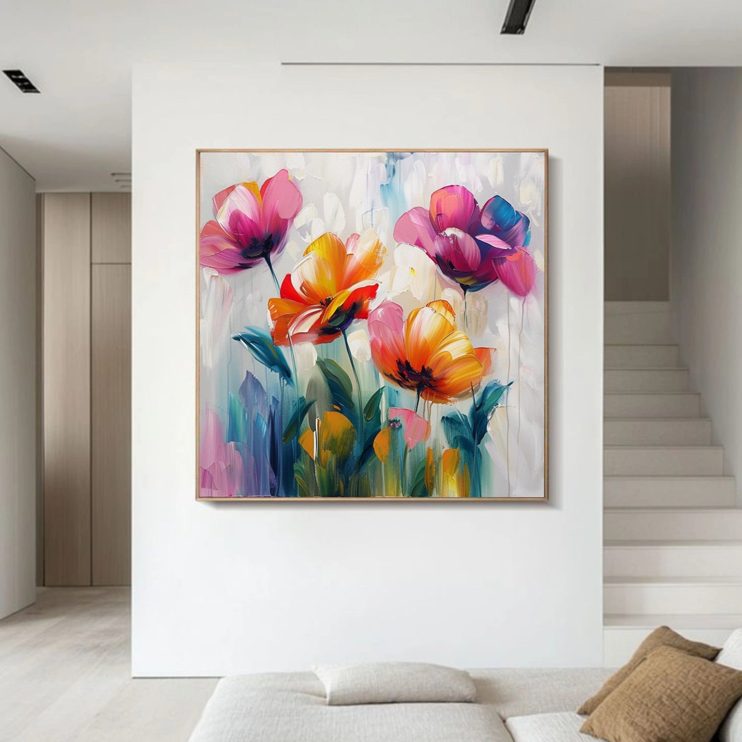 Colorful Flower Abstract Wall Art #FP158