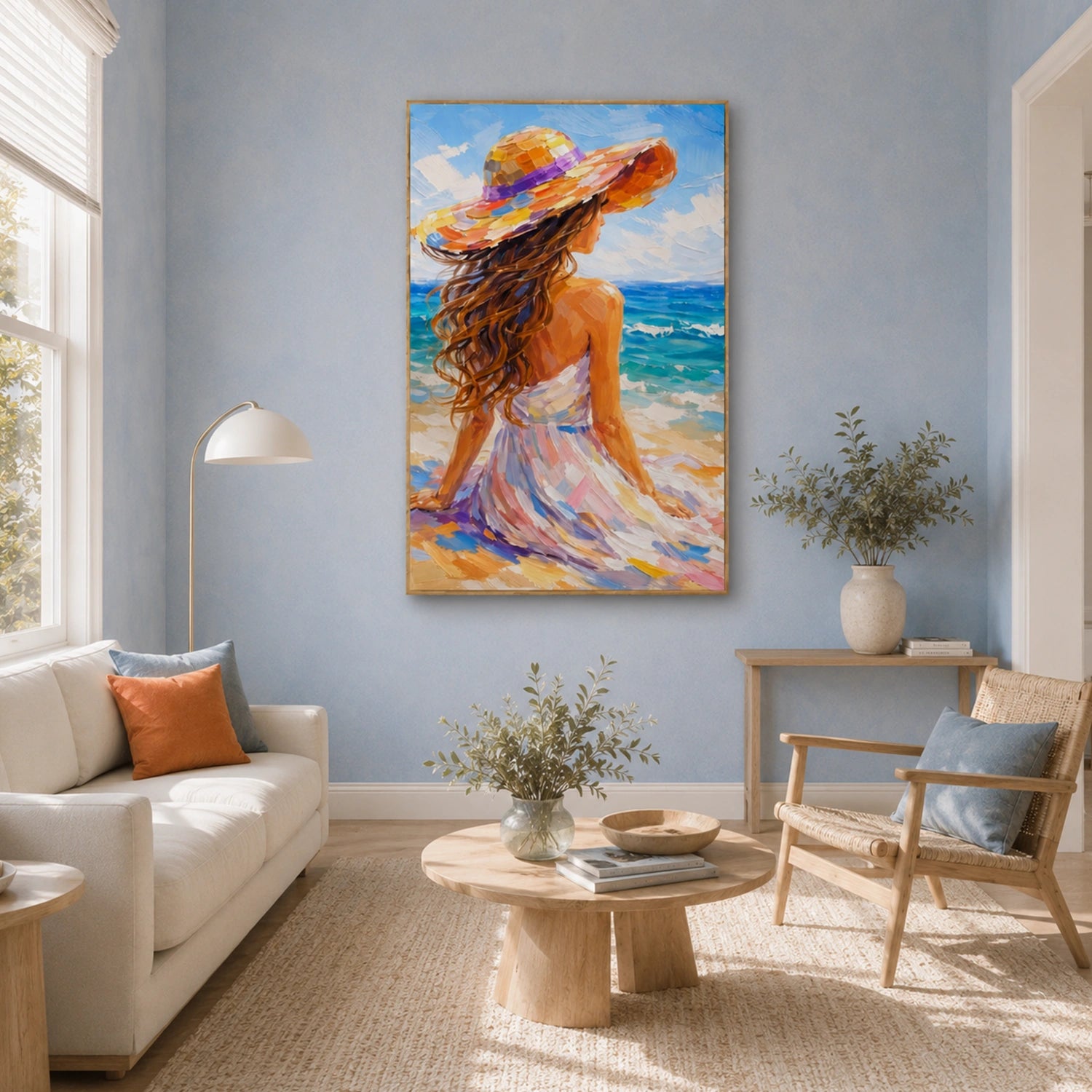 Abstract Portrait Textured Canvas Art #AE155