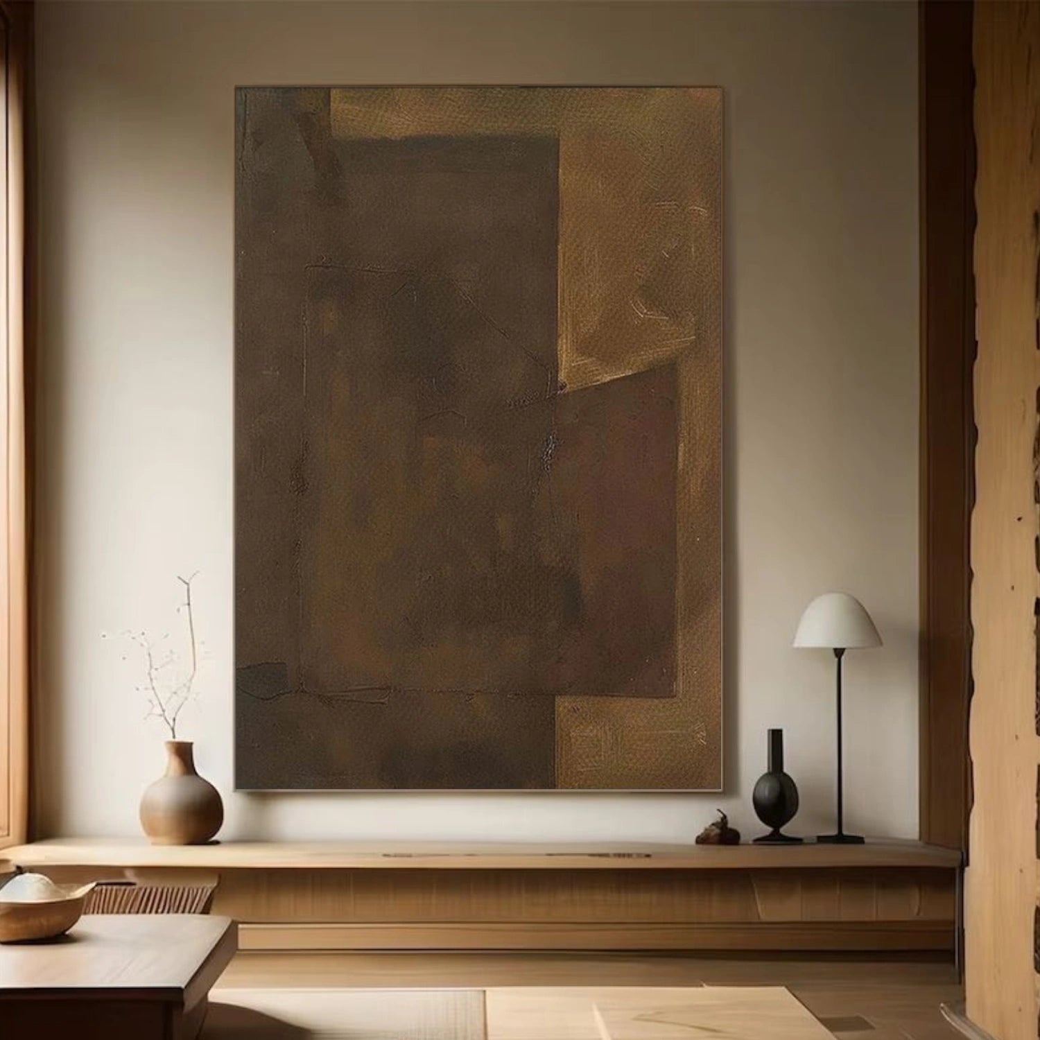 Brown Wabi Sabi Canvas Art #WS118