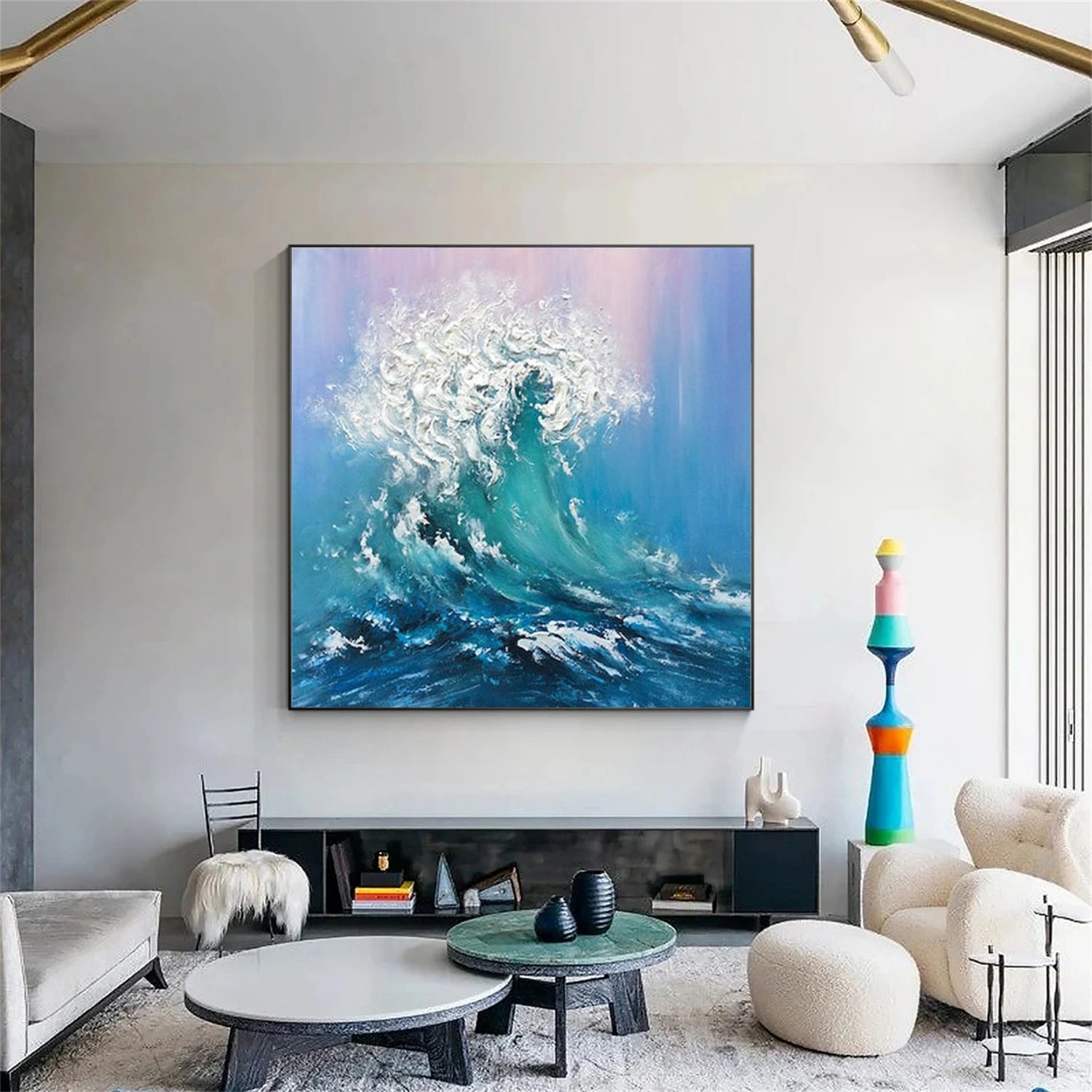Ocean And Sky Abstract Wall Art #OS113