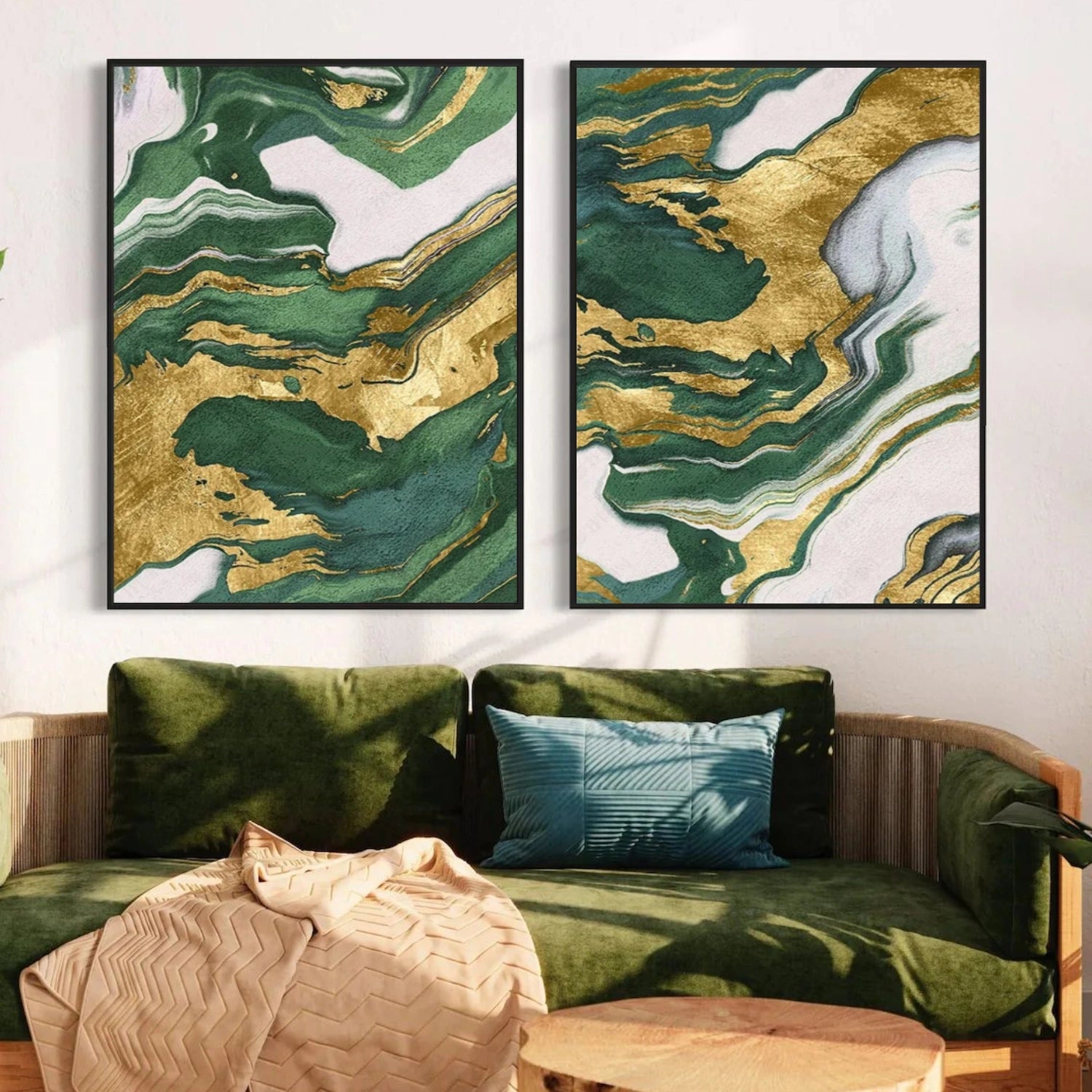 Abstract Canvas Wall Art Set of 2 #AP303