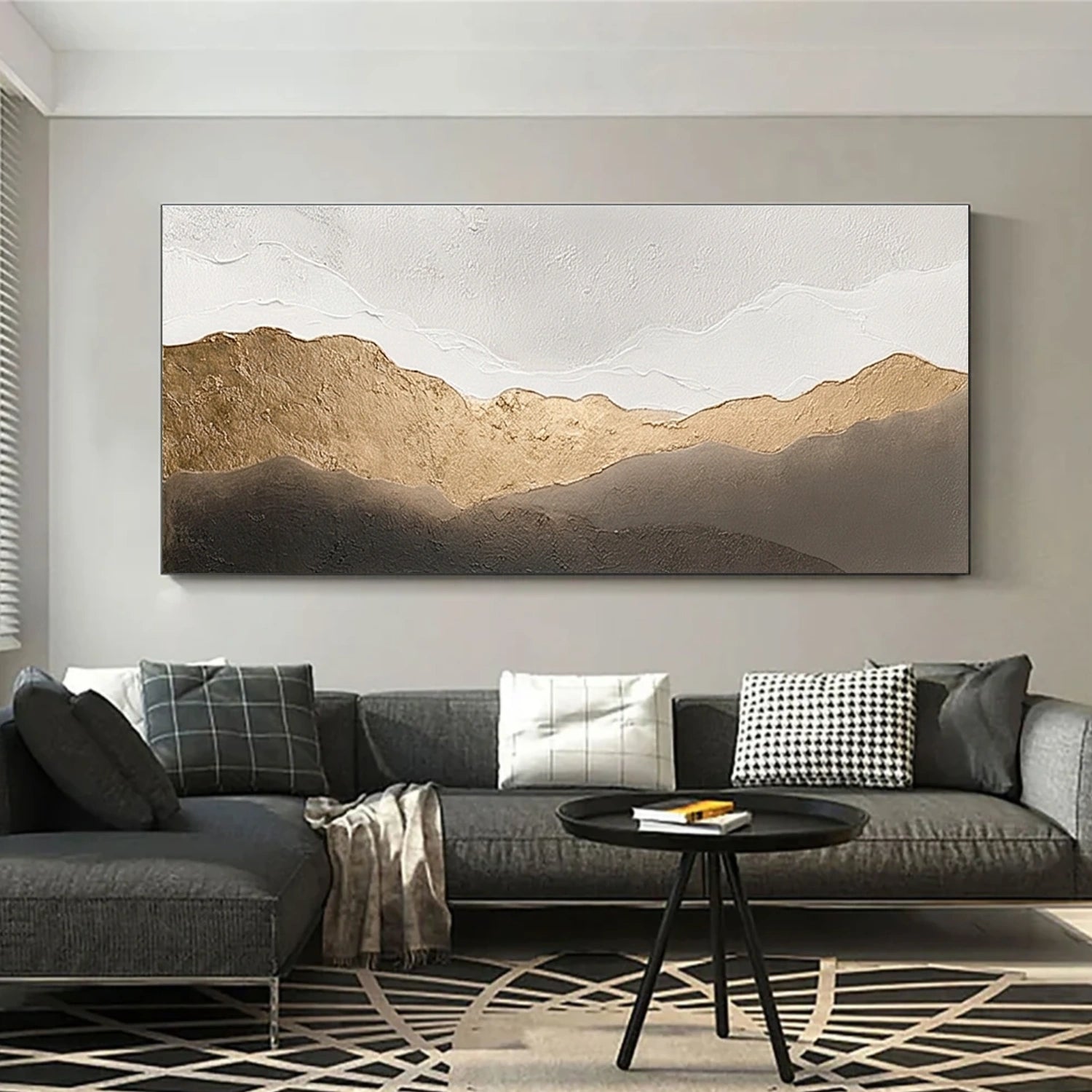 Brown Minimalist Textured Canvas Art #MT212