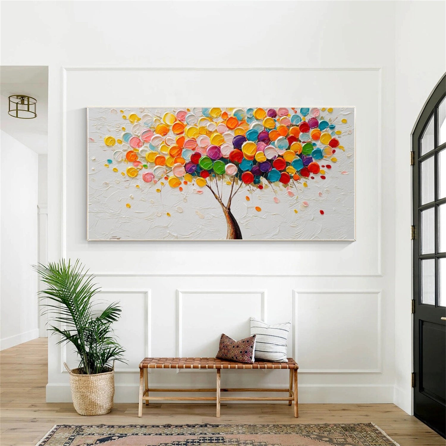 Colorful Tree Abstract Textured Wall Art #TP103