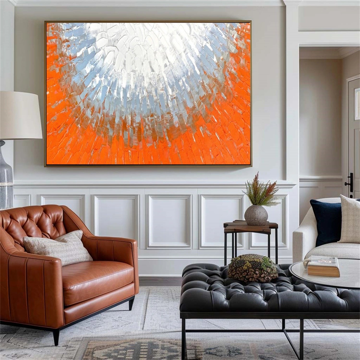 Colorful Abstract Textured Painting Canvas #AT089