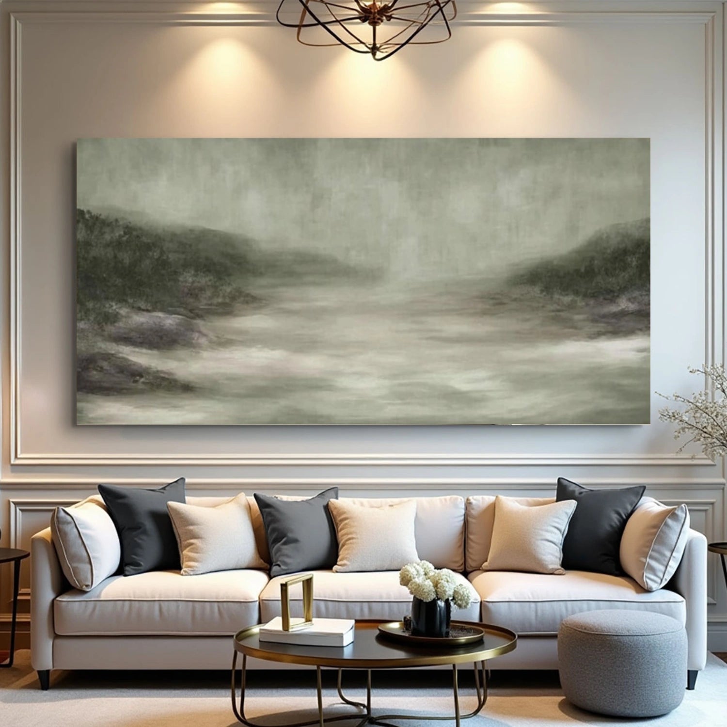 Abstract Mountain Canvas Art #MO025