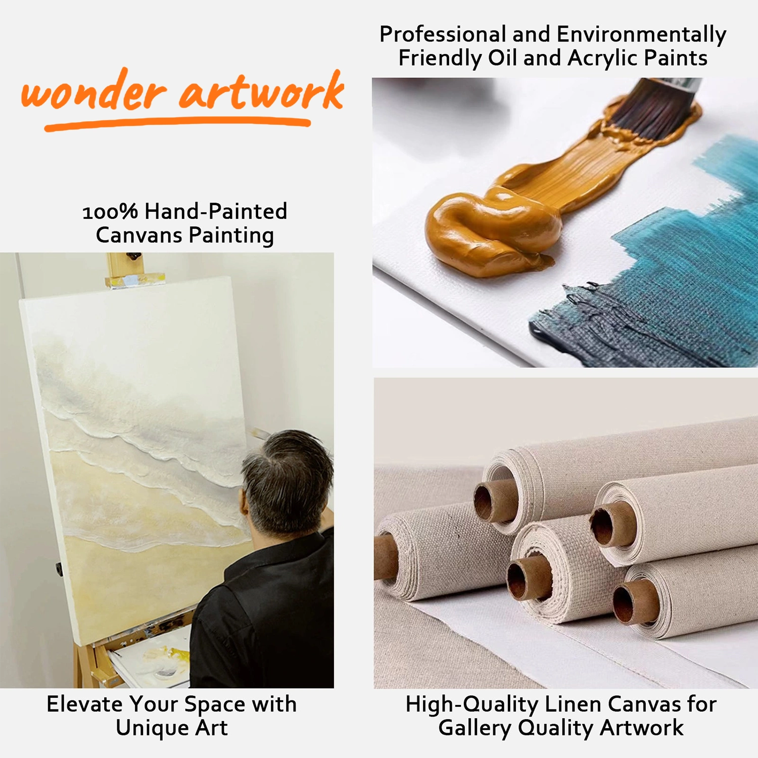 Colorful Abstract Mountain Canvas Art #MO019