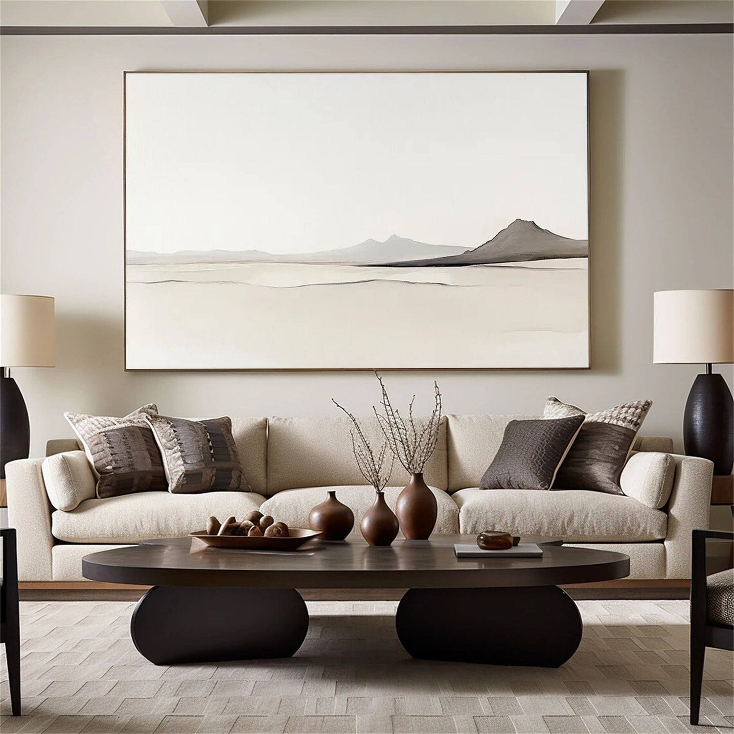 White Minimalist Canvas Art #MT151