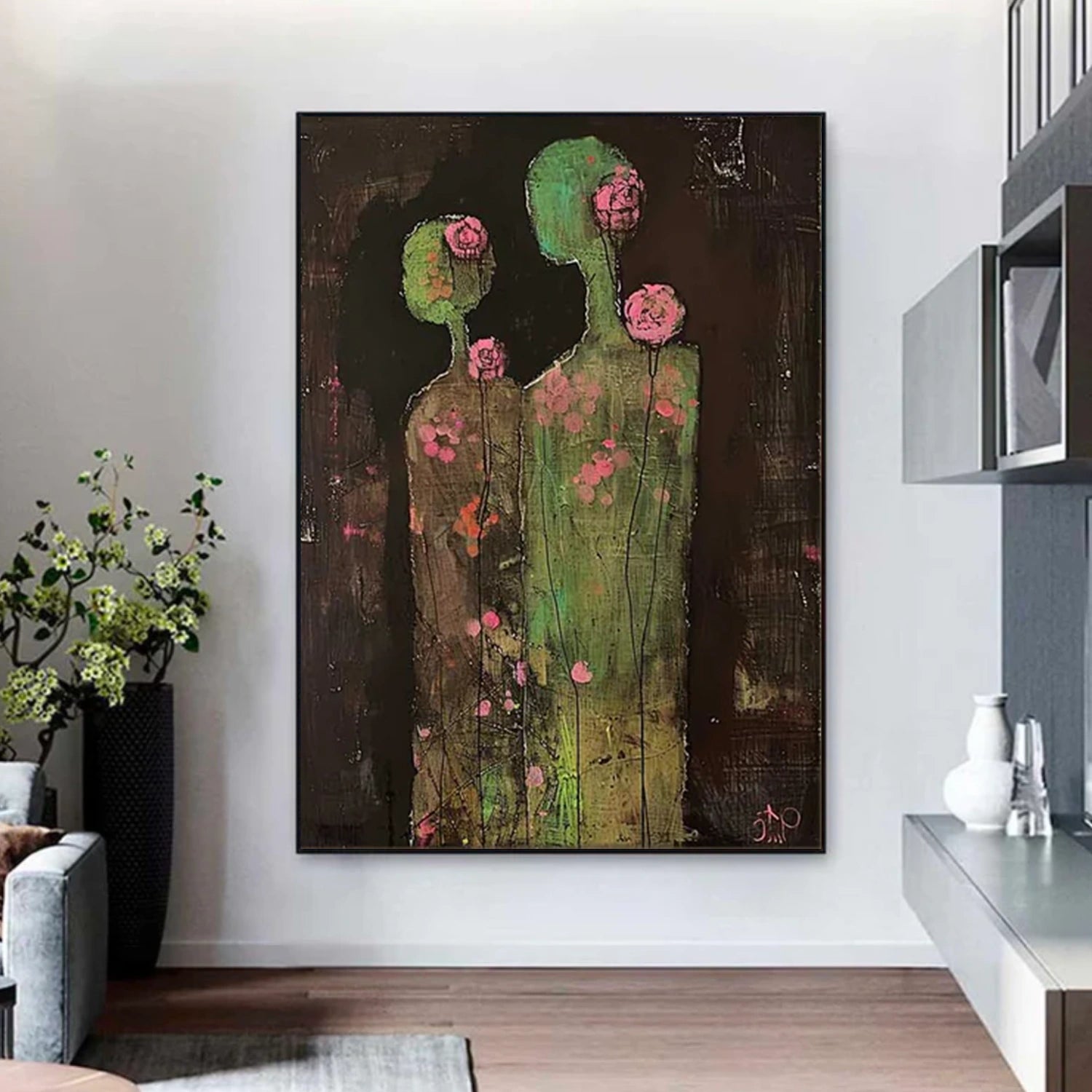 Abstract Portrait Canvas Art #AE081