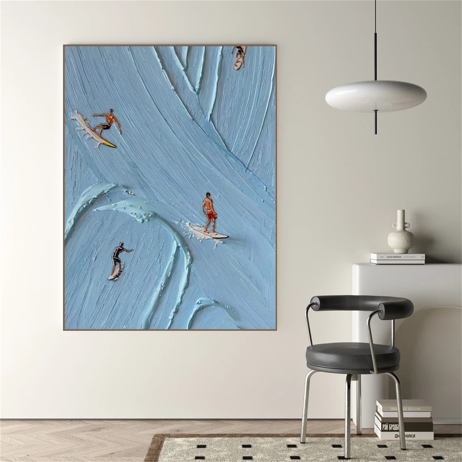Surfing Sport Textured Wall Art #MS107