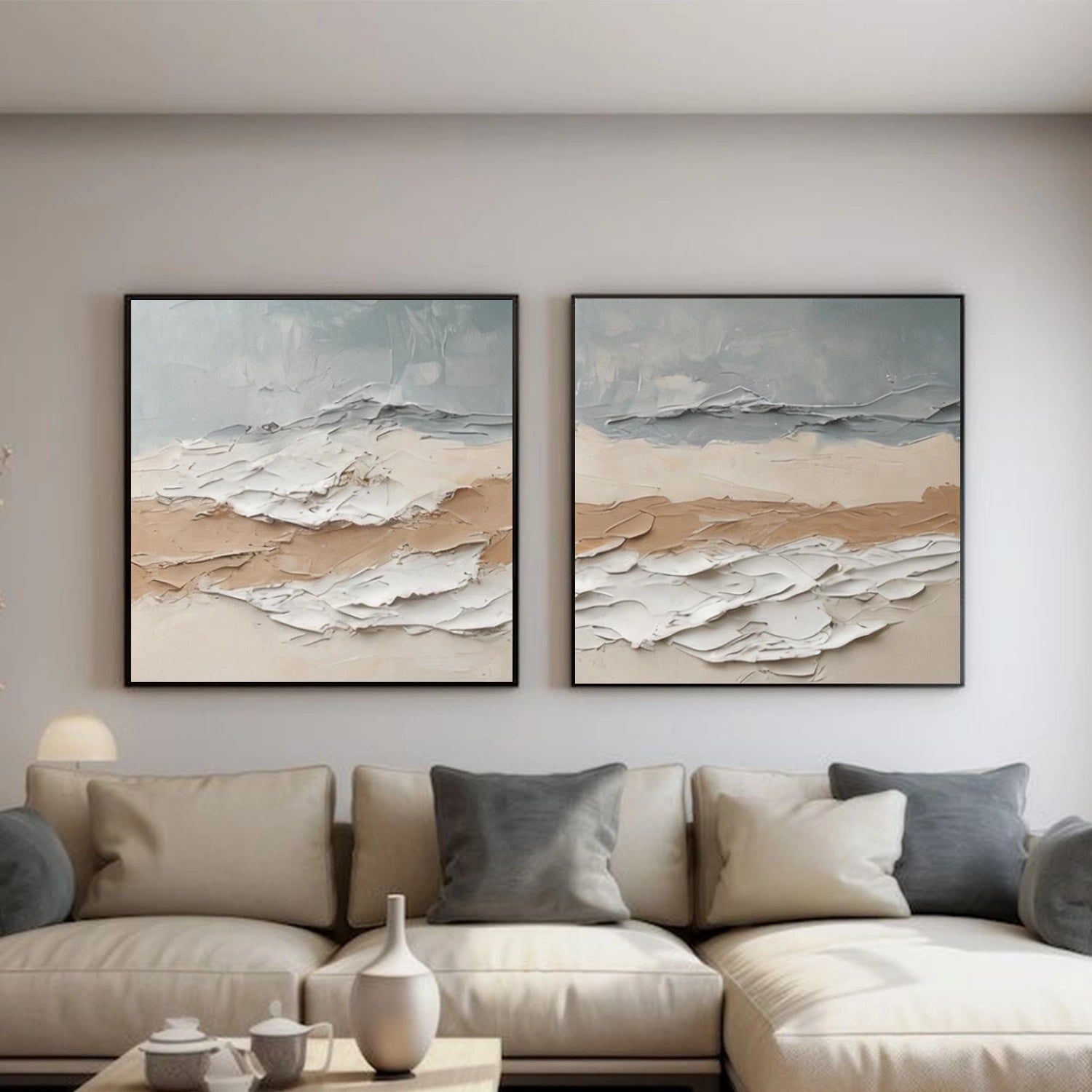 Abstract Textured Wall Art Set of 2 #AT150
