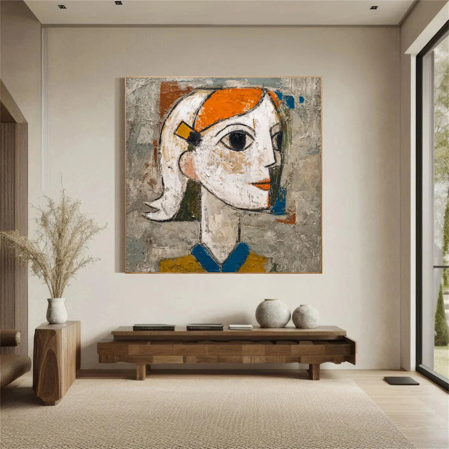 Abstract Portrait Canvas Art #AE050
