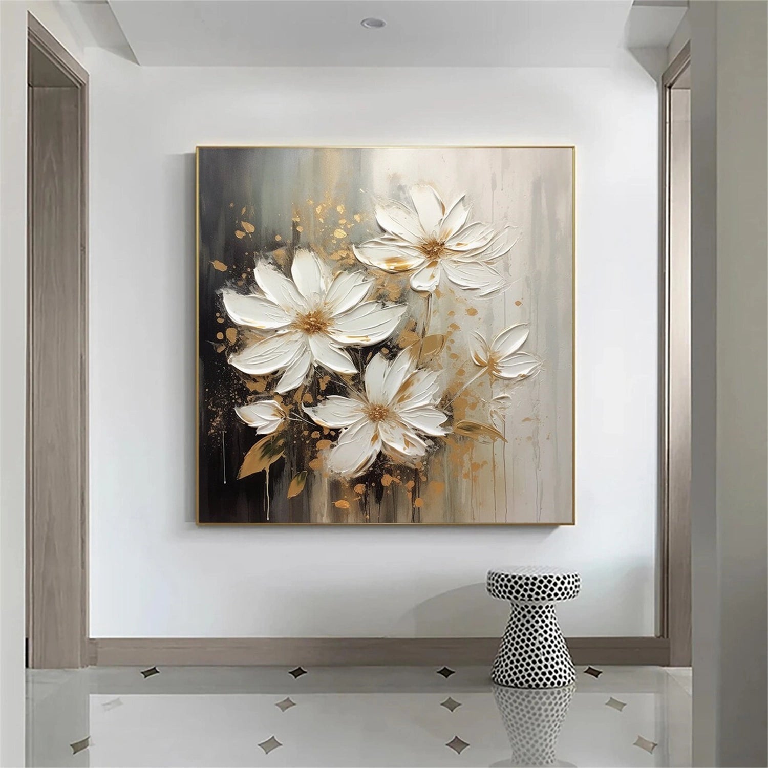 Flower Textured Painting Canvas #FP094