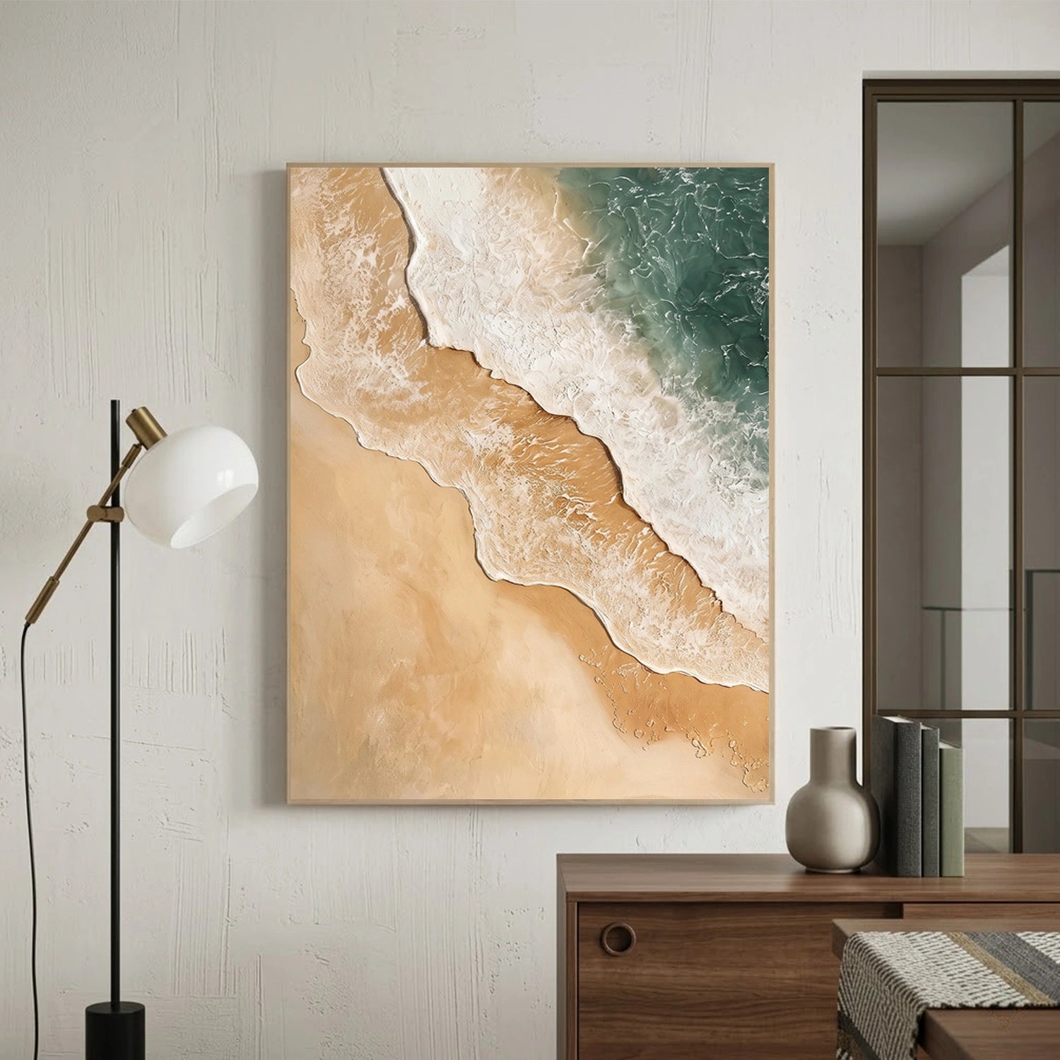 Ocean And Sky Abstract Textured Wall Art #OS168