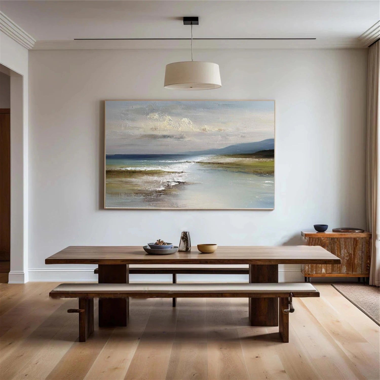 Ocean And Sky Abstract Wall Art #OS118