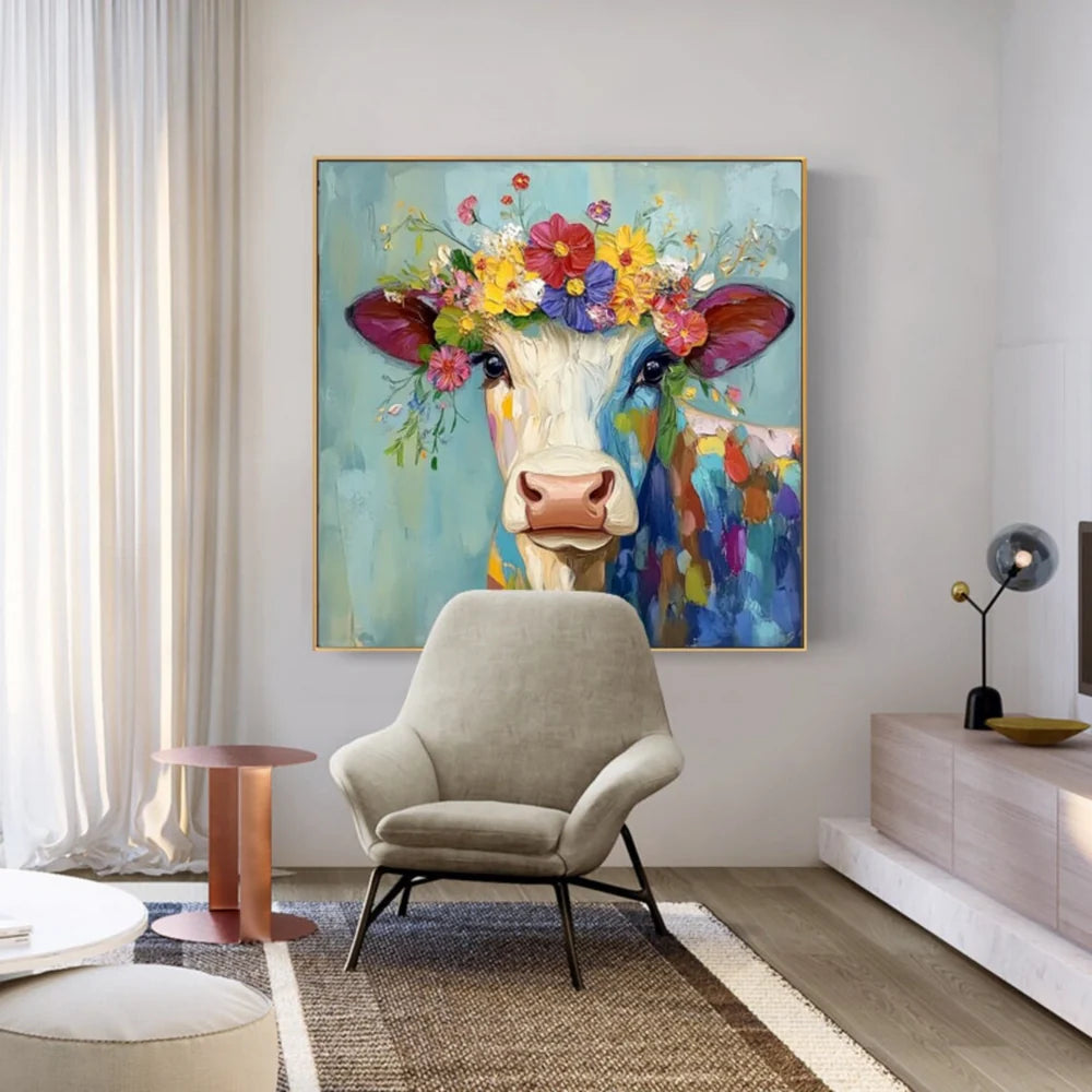 Animal Textured Canvas Art Painting #AC036