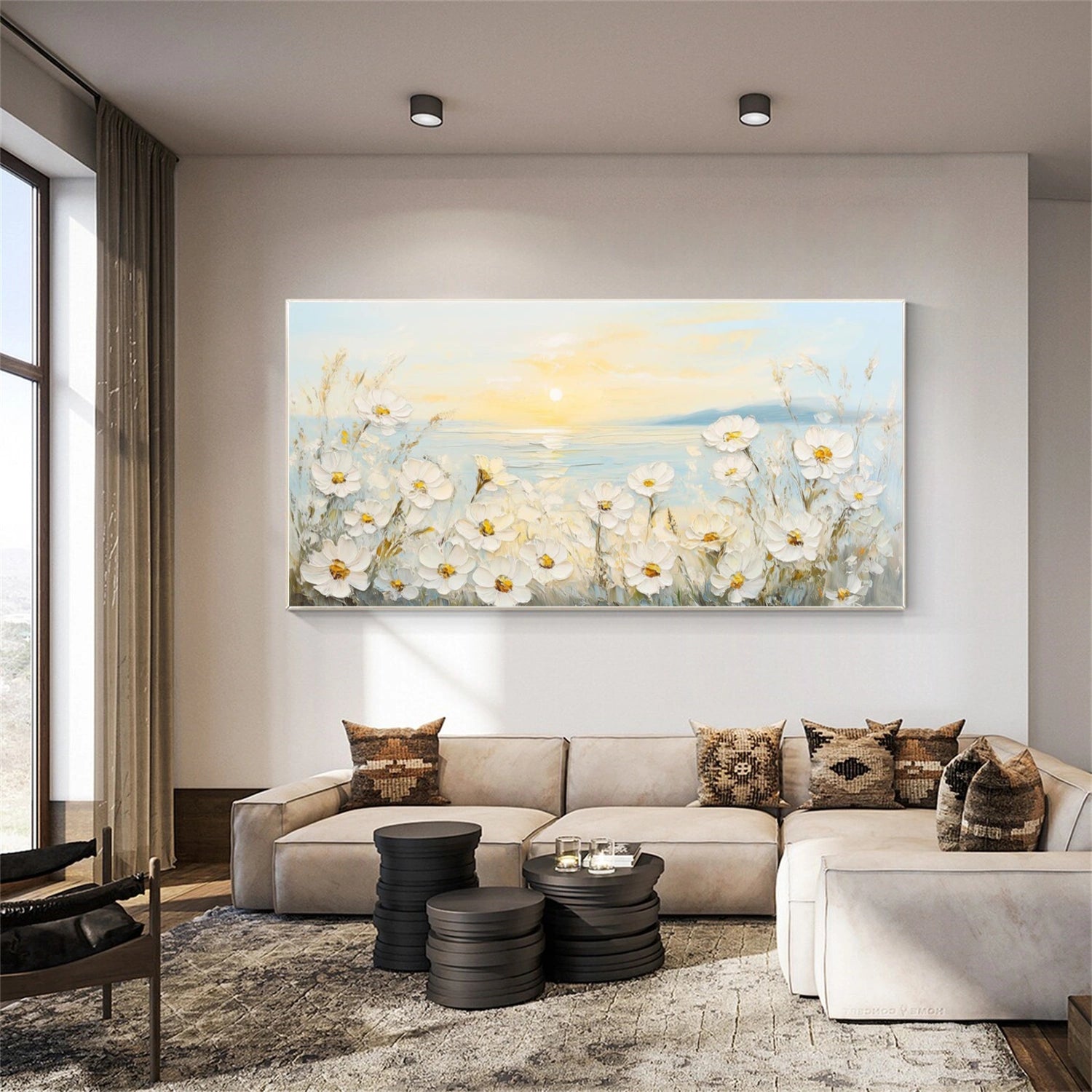 Flower Abstract Textured Wall Art #FP173