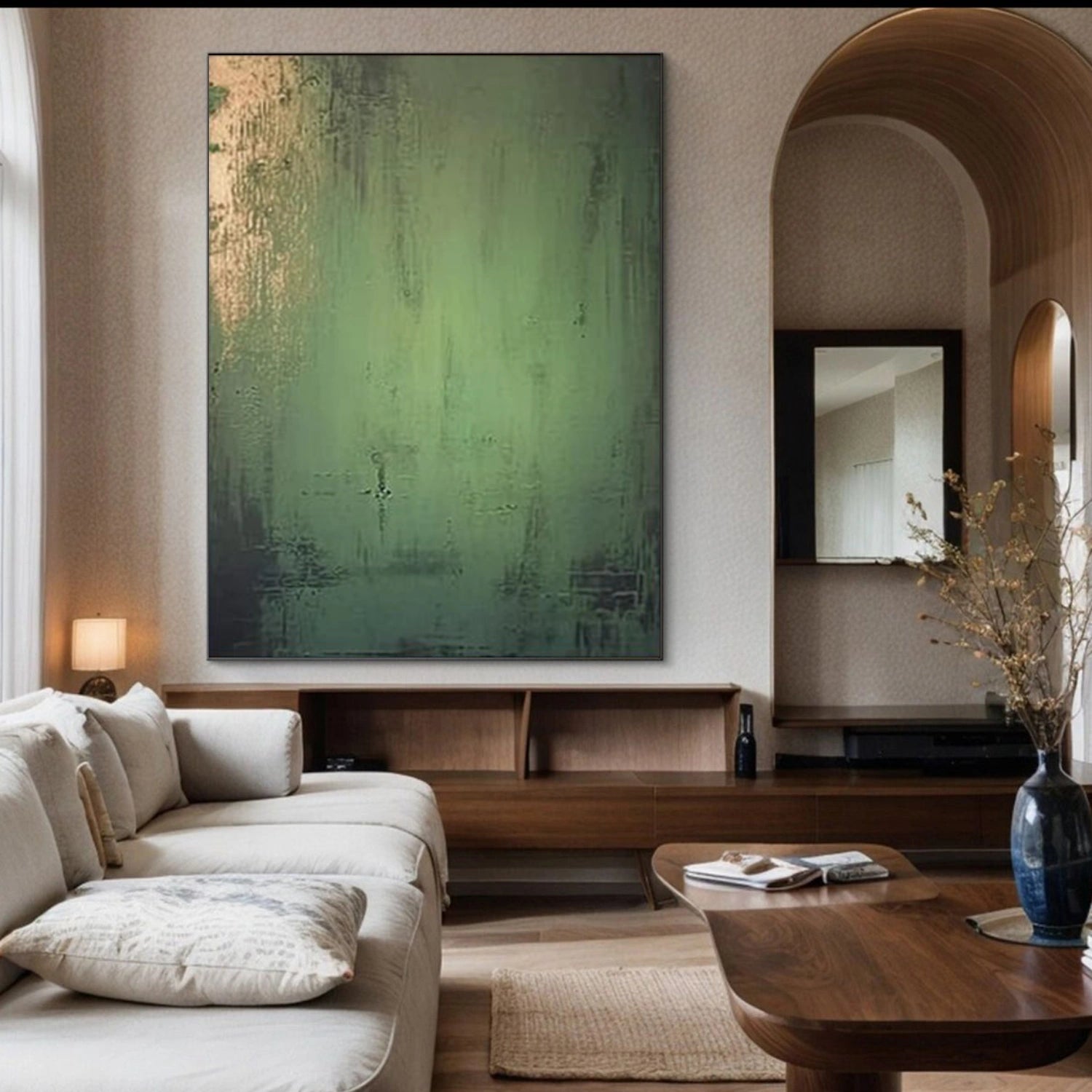 Green Wabi Sabi Canvas Art #WS127