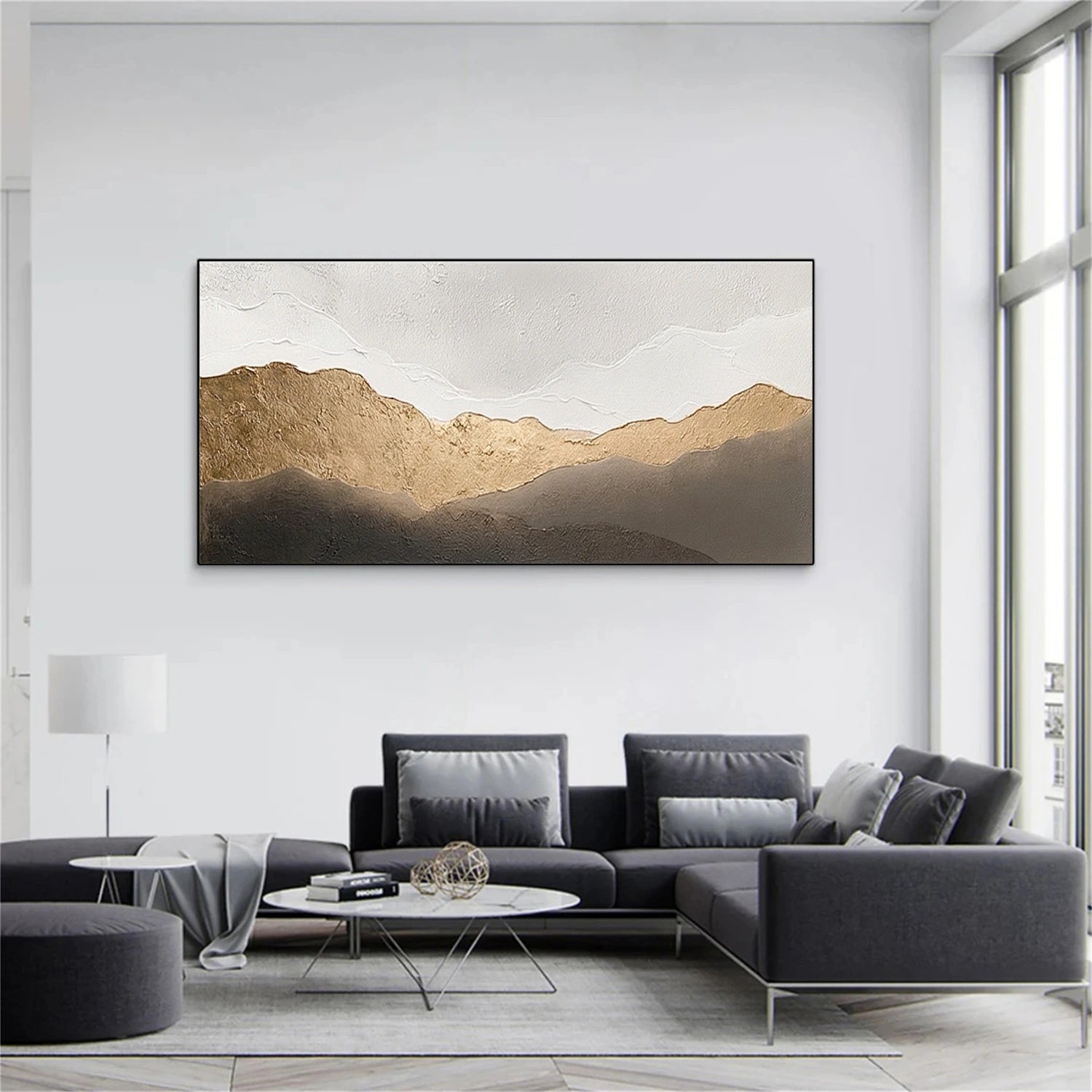 Brown Minimalist Textured Canvas Art #MT212