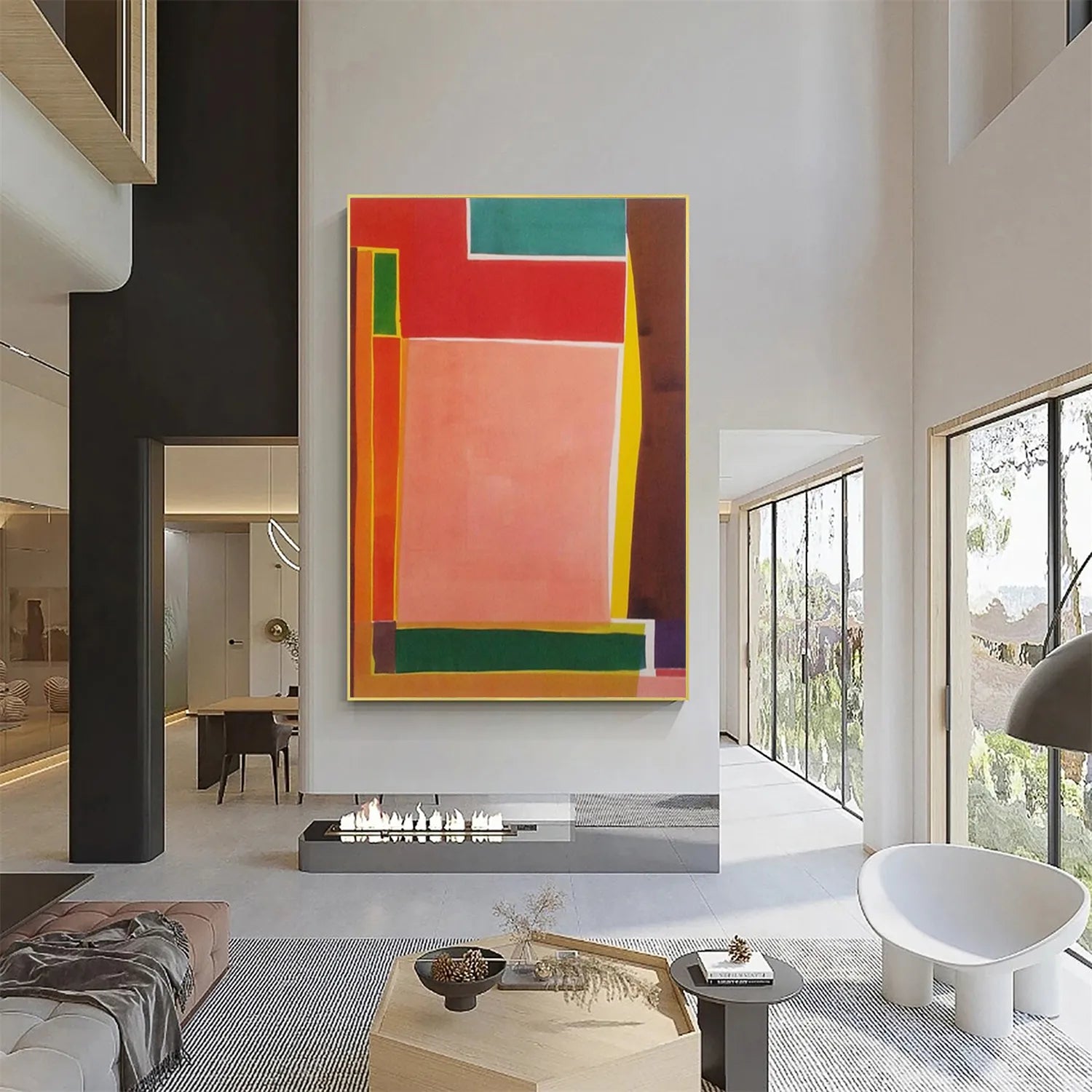 Colorful Abstract Painting Canvas #AP008