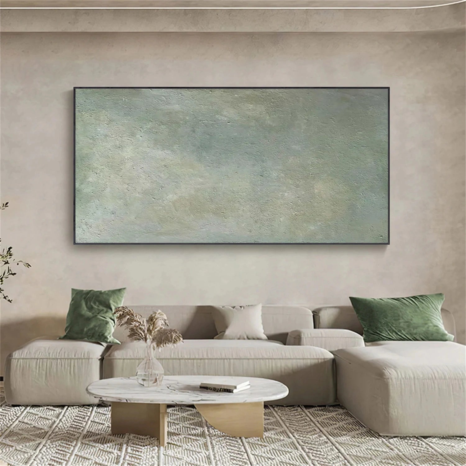 Green Minimalist Canvas Art #MT150