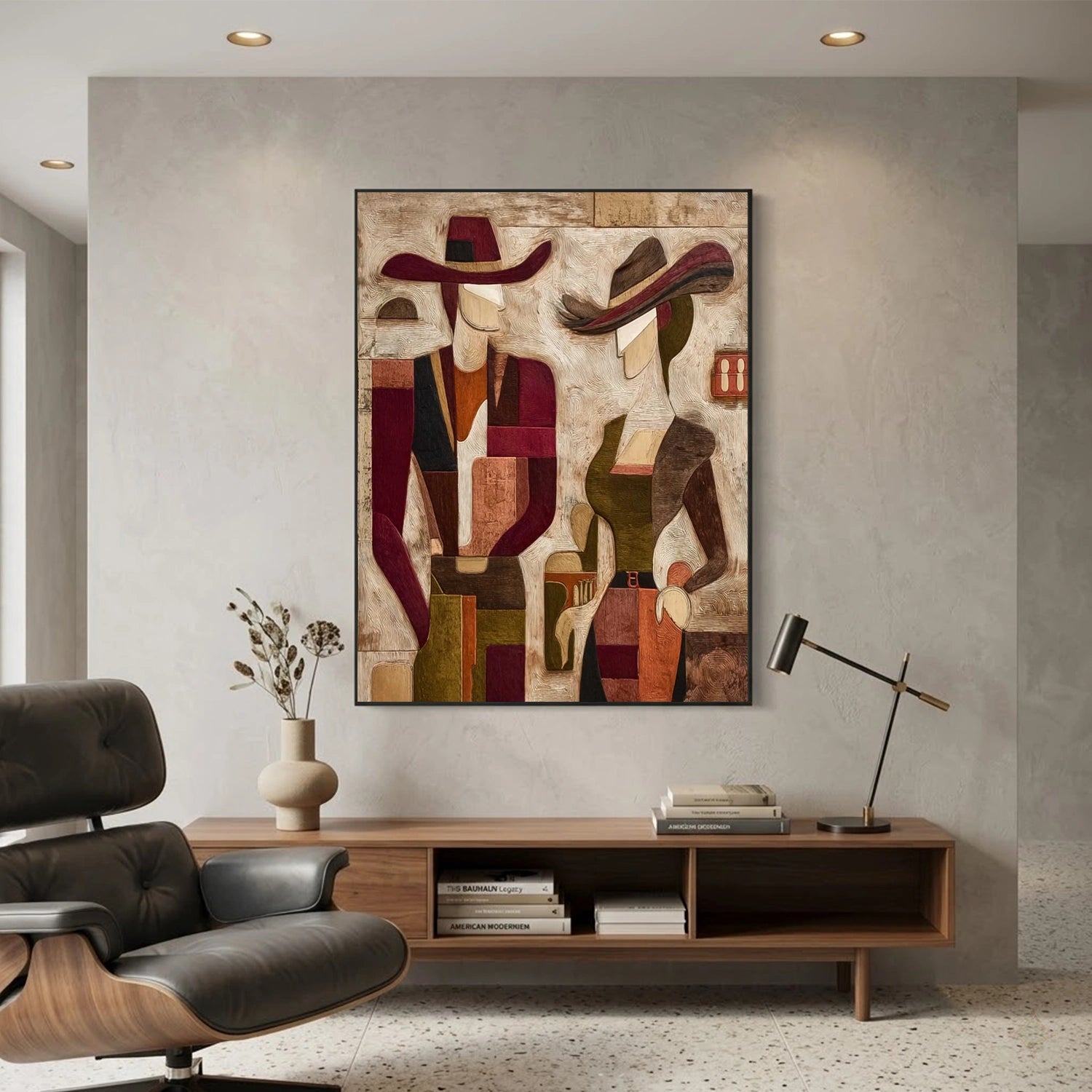 Abstract Portrait Canvas Art #AE135
