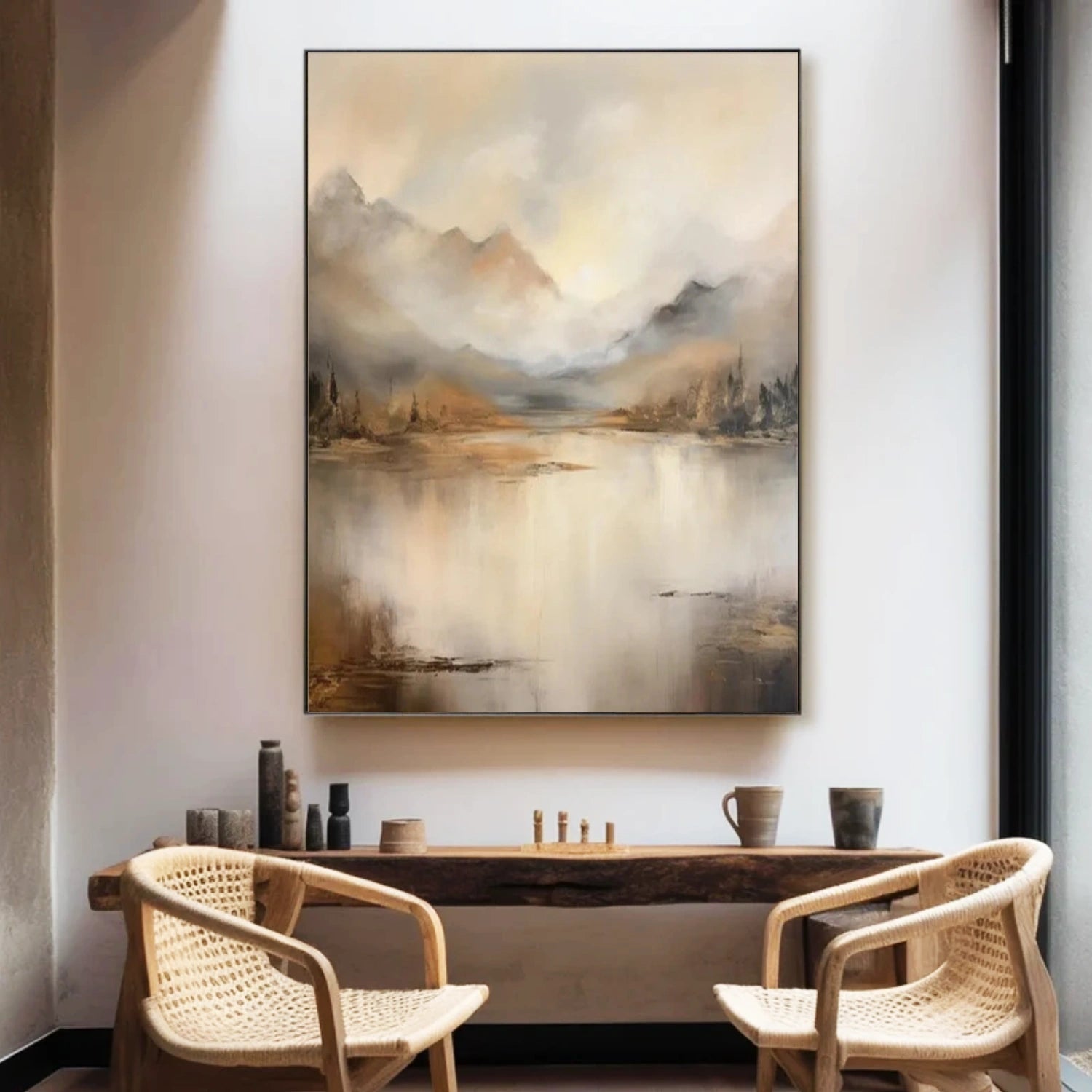 Abstract Mountain Canvas Art #MO034