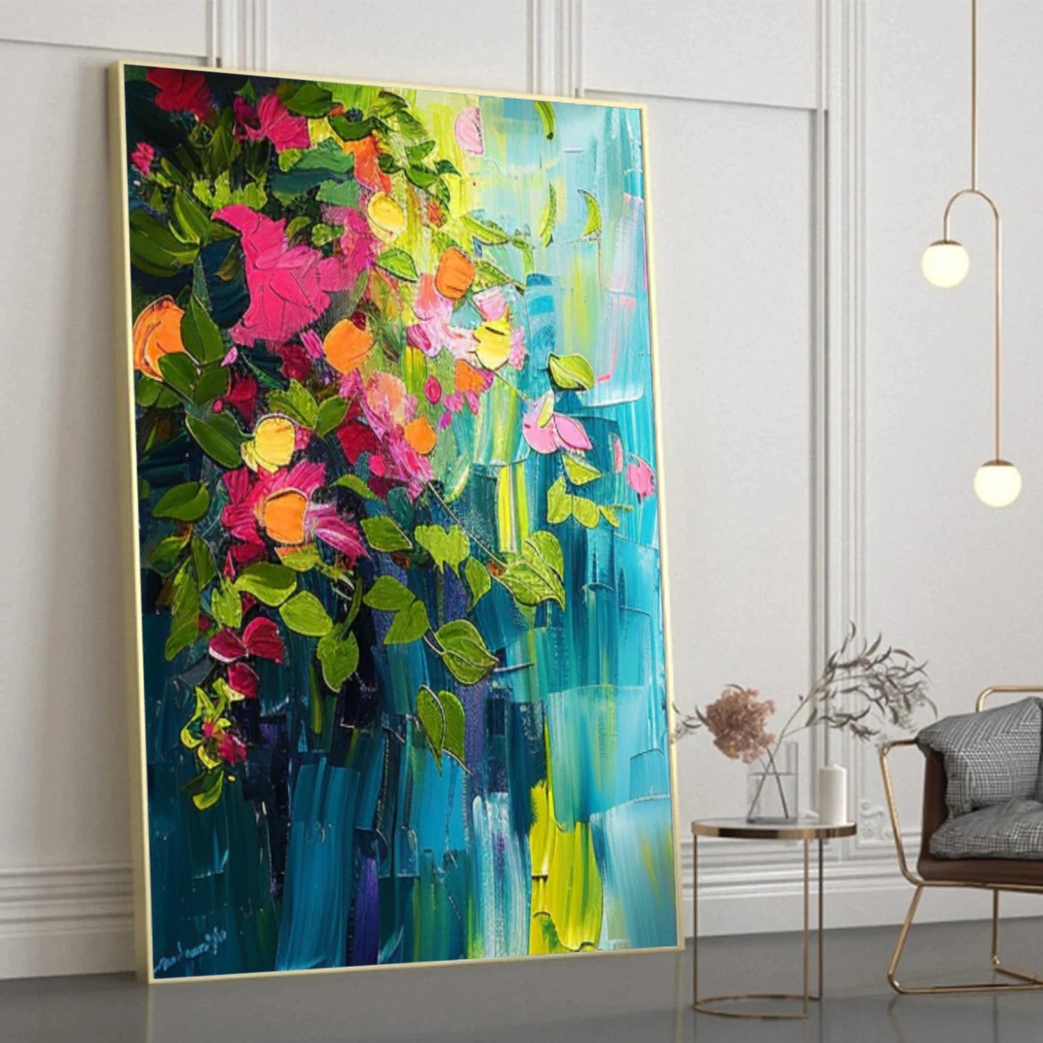 Colorful Flower Abstract Wall Art #FP153