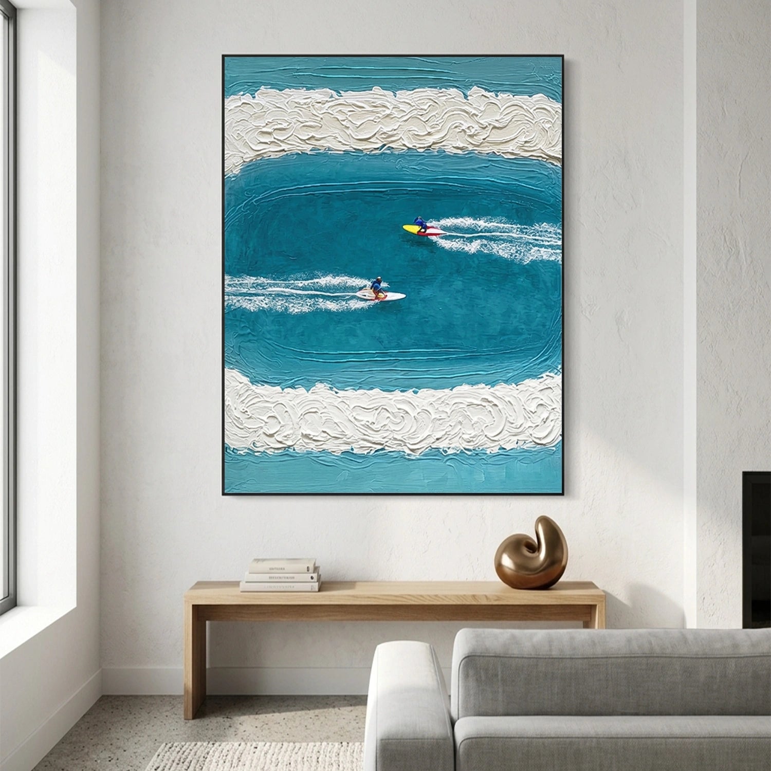 Surfing Sport Textured Wall Art #MS121