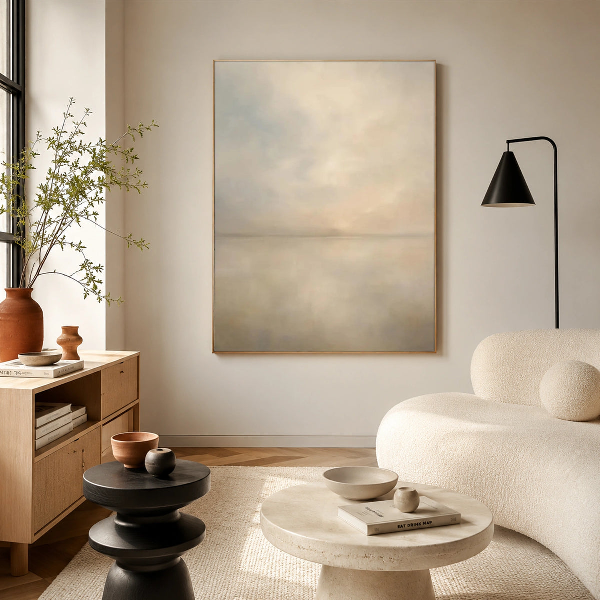 Ocean And Sky Abstract Wall Art #OS237