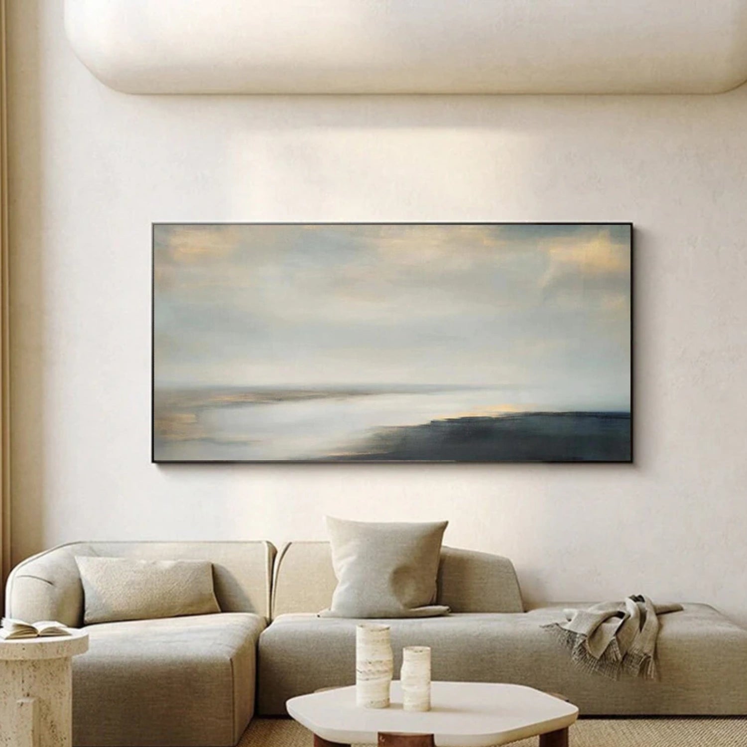 Ocean And Sky Abstract Wall Art #OS084