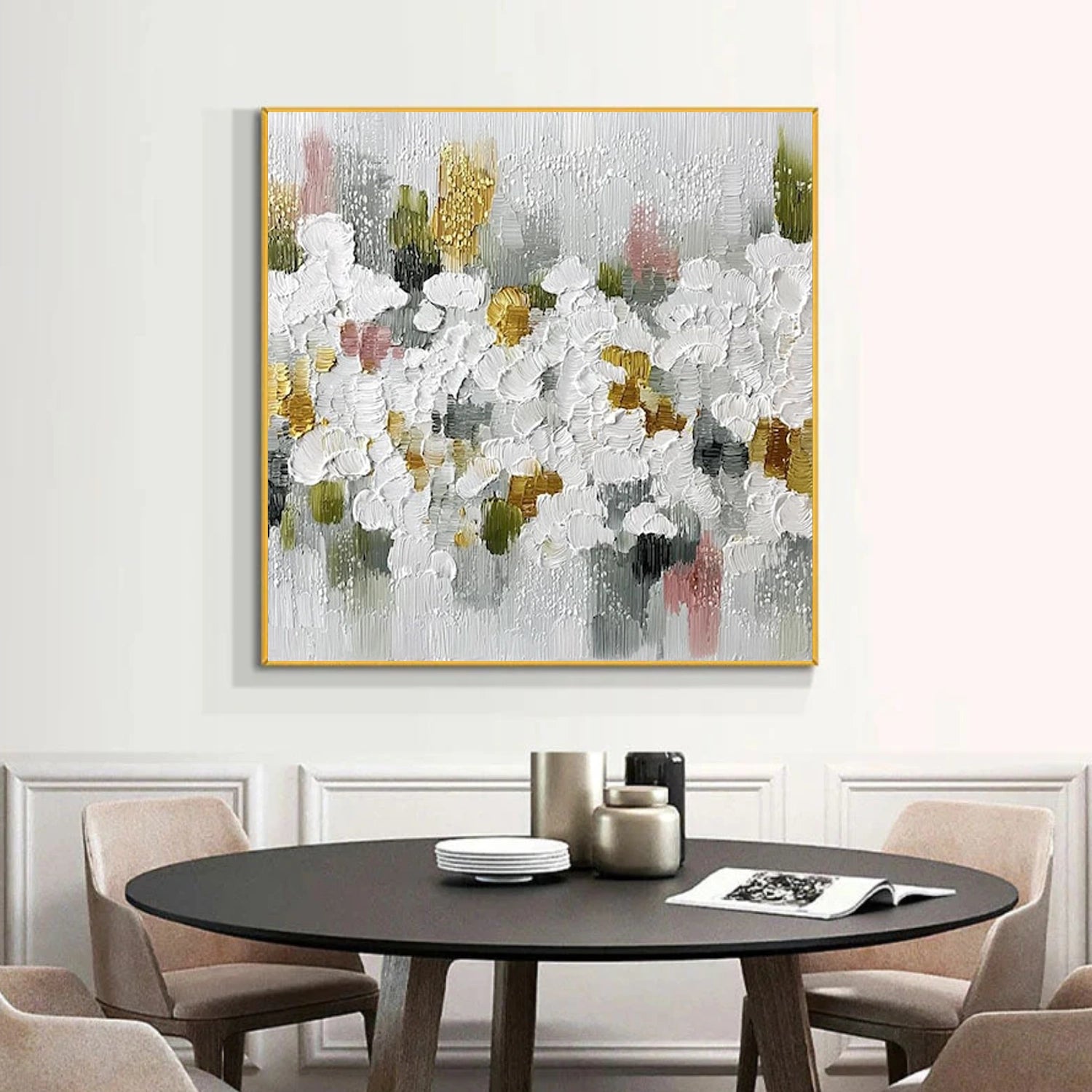 Flower Abstract Textured Wall Art #FP183