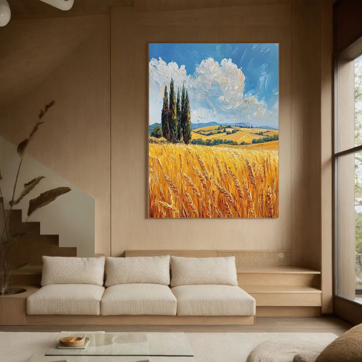 Abstract Mountain Textured Canvas Art #MO021