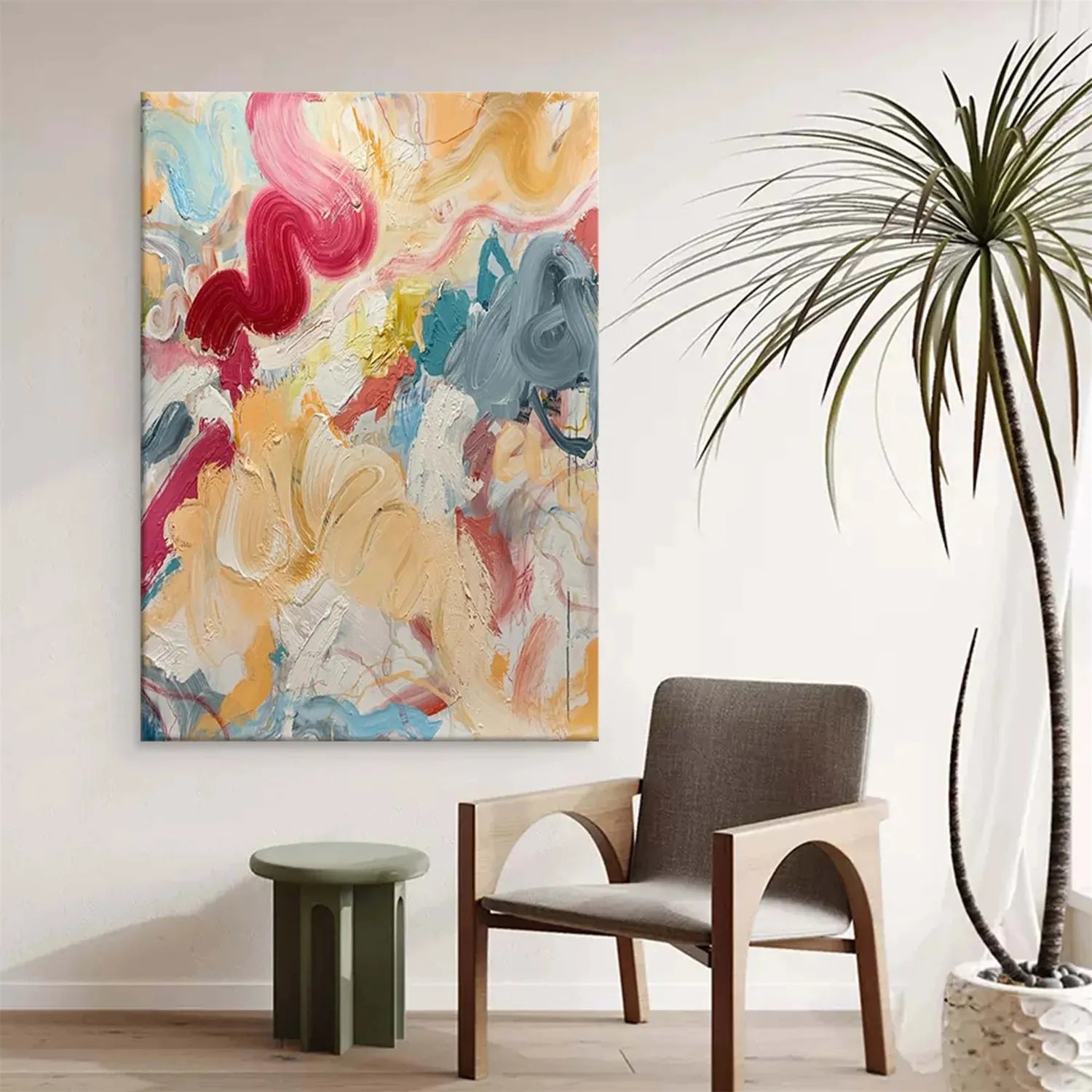 Colorful Abstract Painting Canvas #AP036