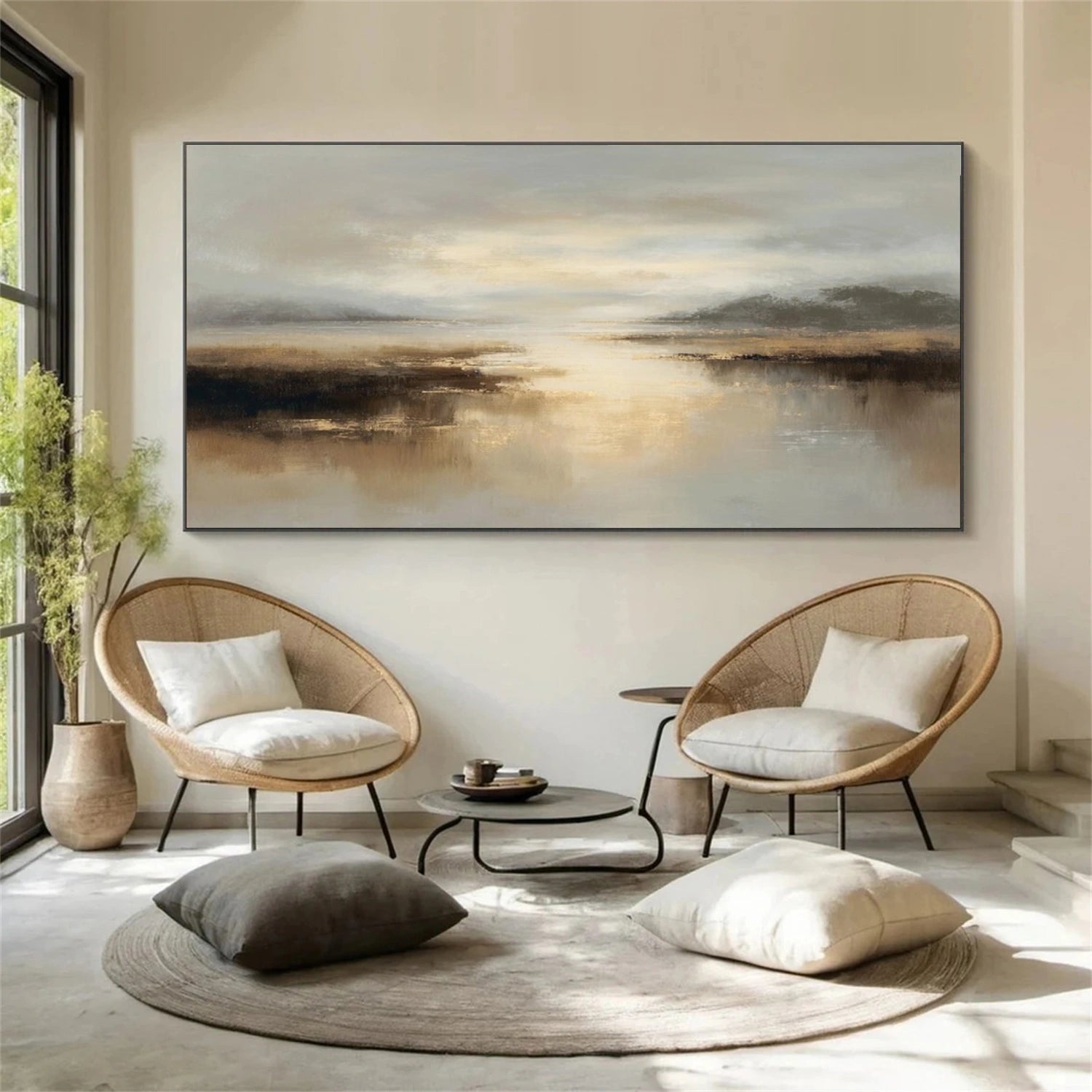 Ocean And Sky Abstract Wall Art #OS093