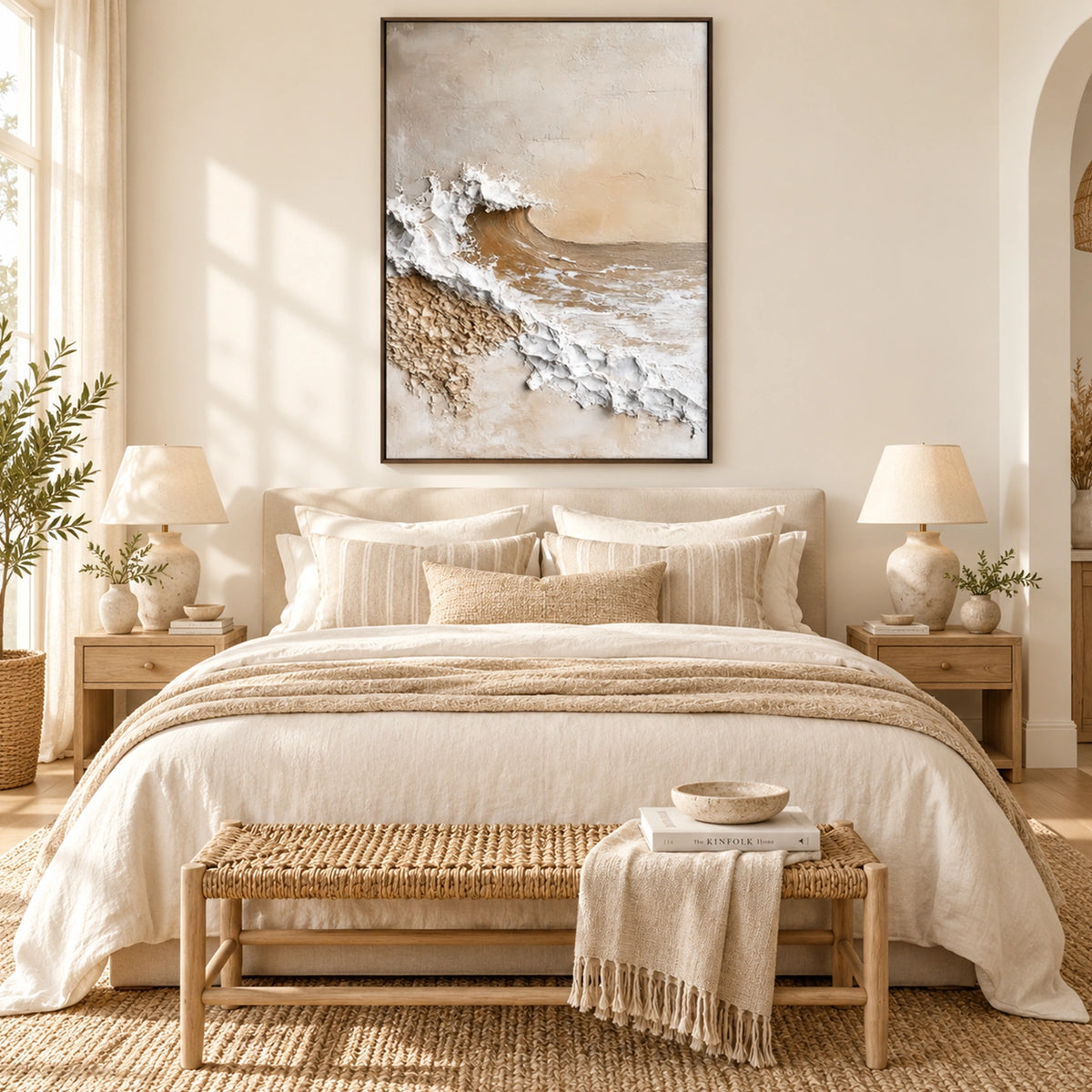 Ocean And Sky Abstract Textured Wall Art #OS221