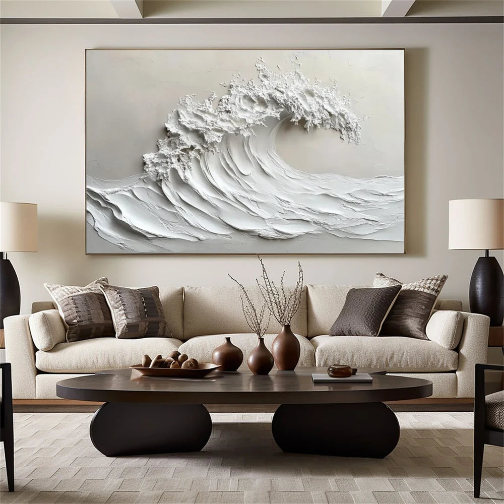 Ocean And Sky Textured Painting Canvas #OS038