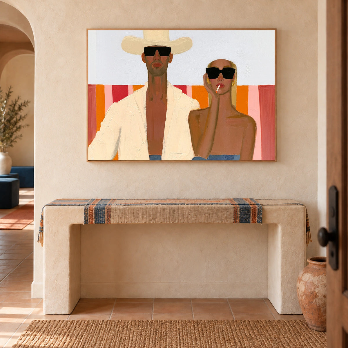 Abstract Portrait Canvas Art #AE183