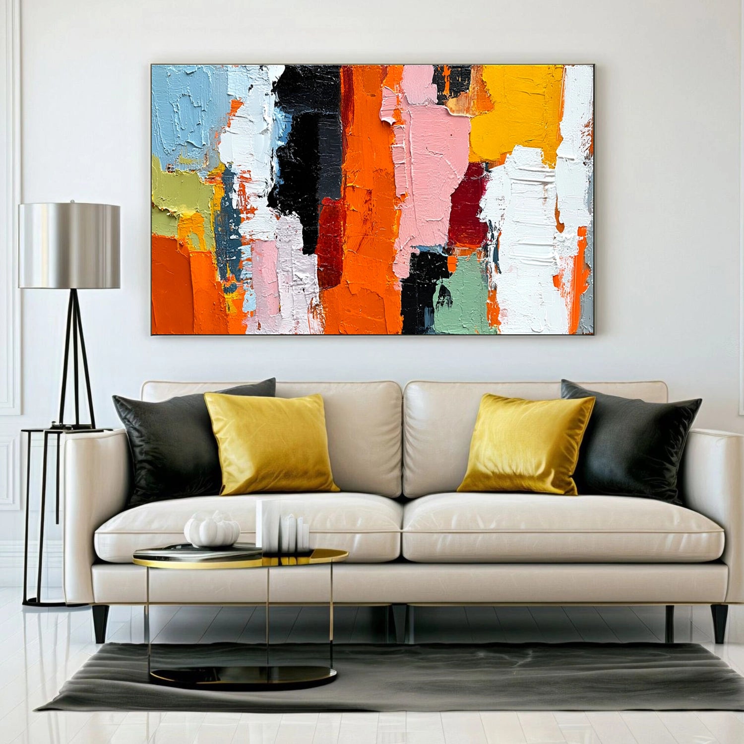 Colorful Abstract Textured Wall Art #AT124