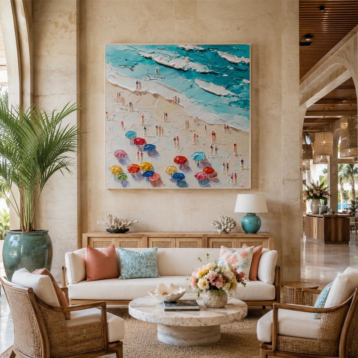 Ocean Abstract Textured Wall Art #OP082