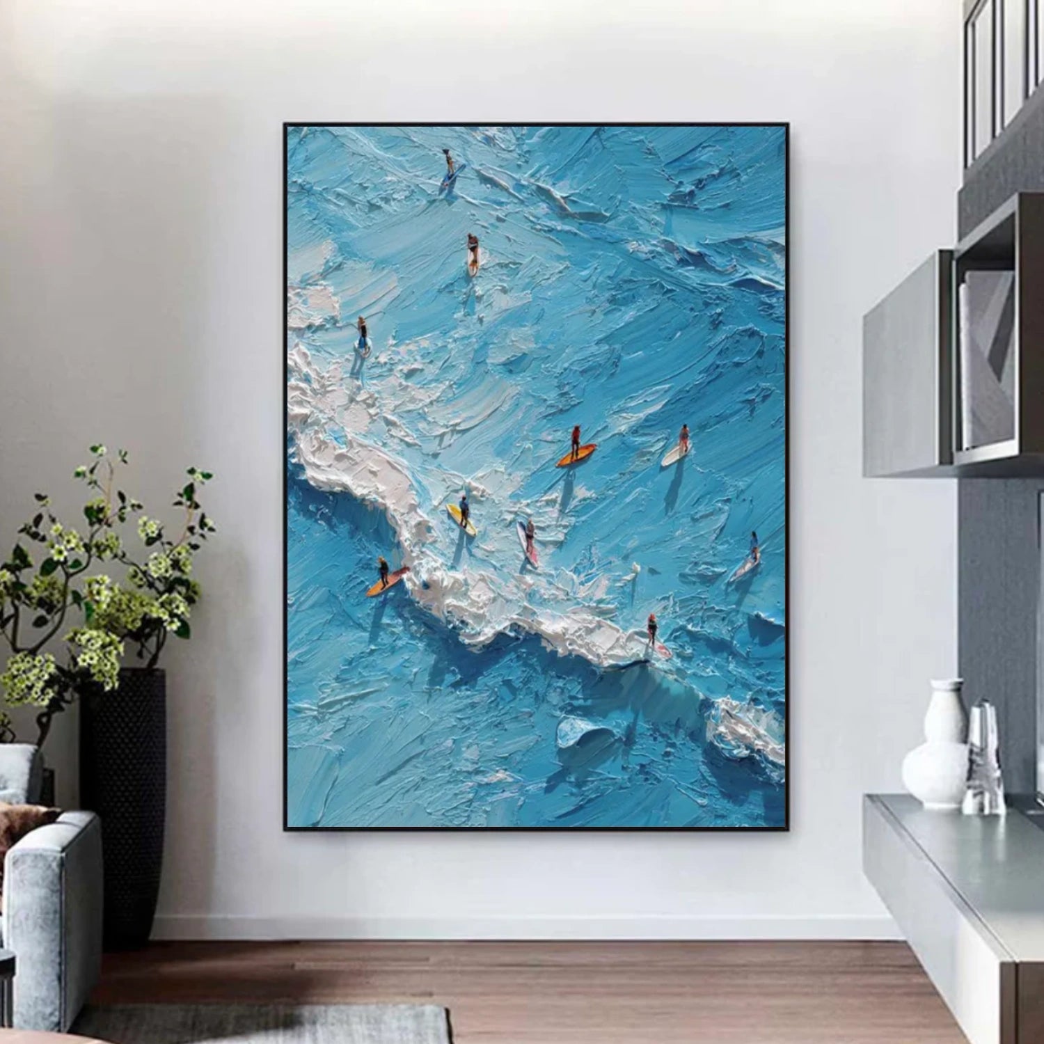 Surfing Sport Textured Wall Art #MS012