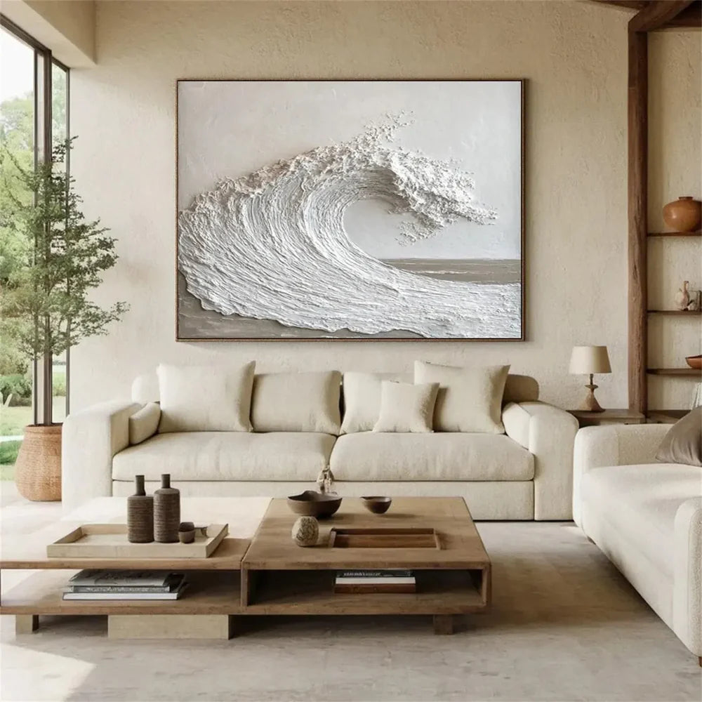 Ocean And Sky Textured Painting Canvas #OS015