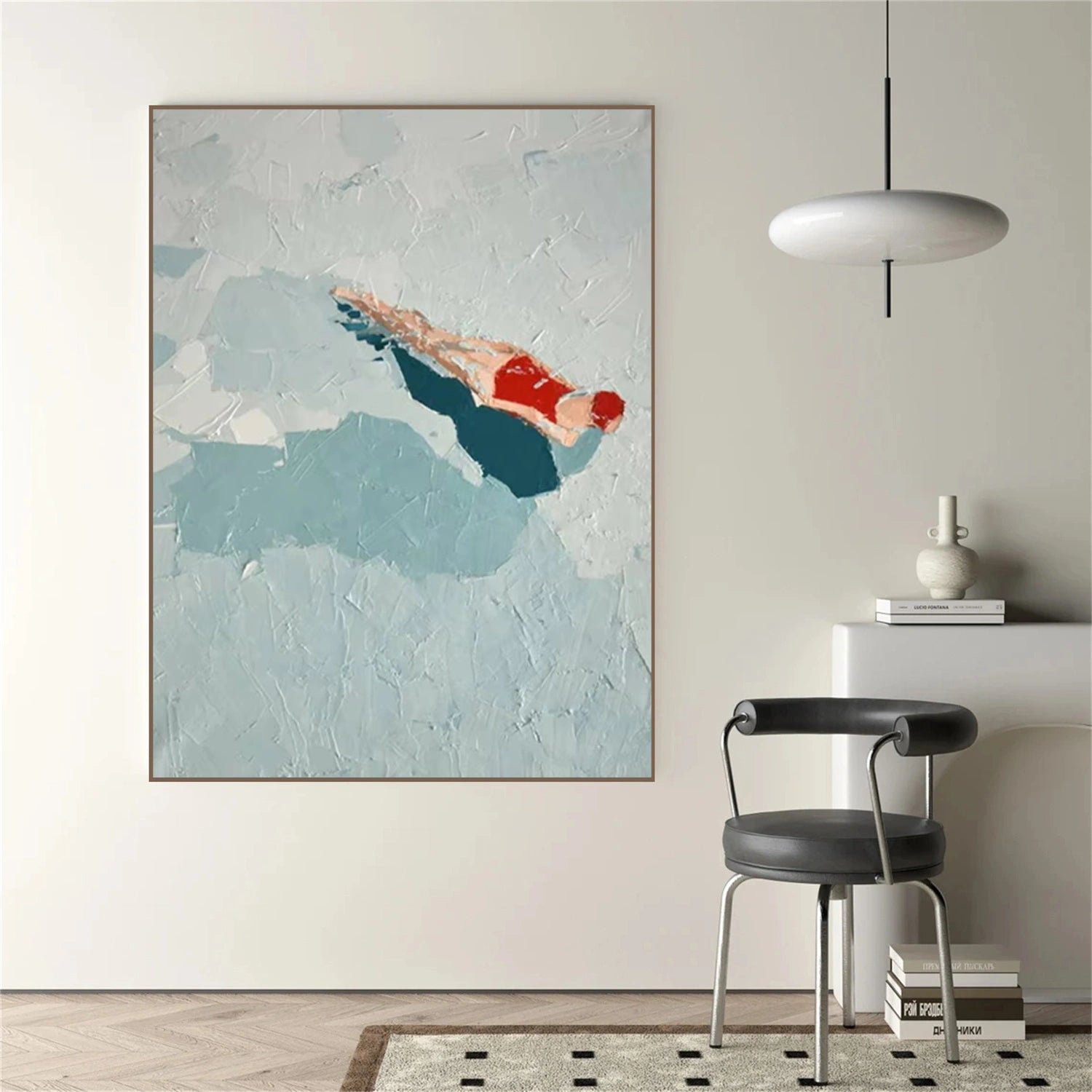 Swimming Sport Textured Wall Art #MS017