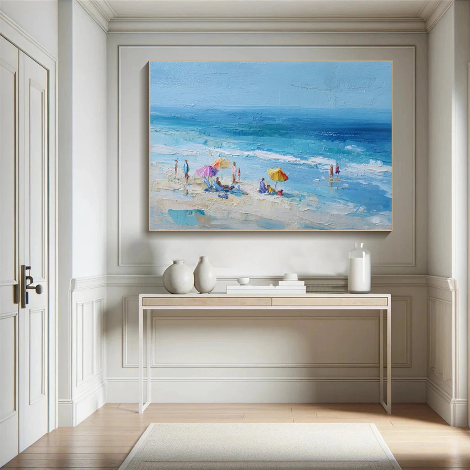 Ocean And Sky Abstract Textured Wall Art #OS153