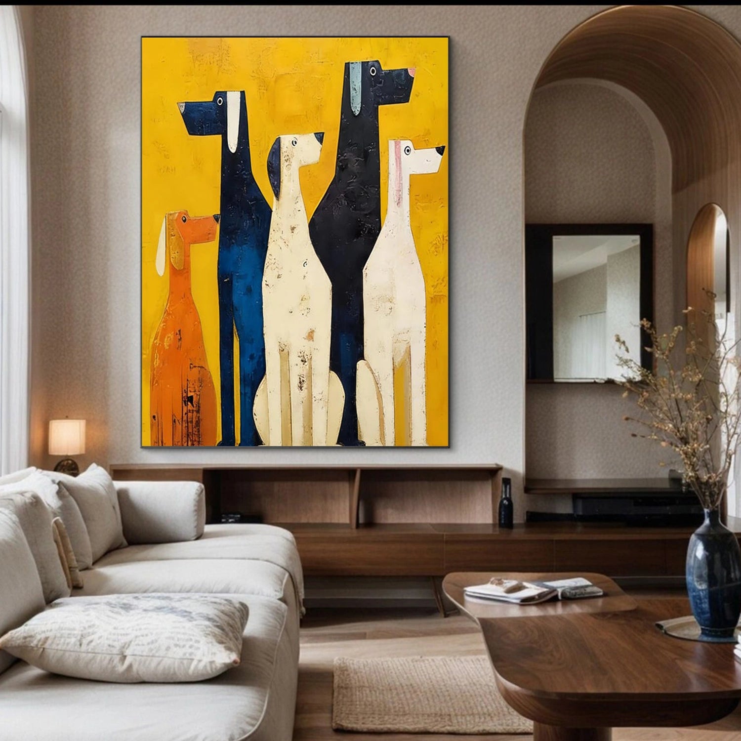 Abstract Animal Dog Wall Art #AC113