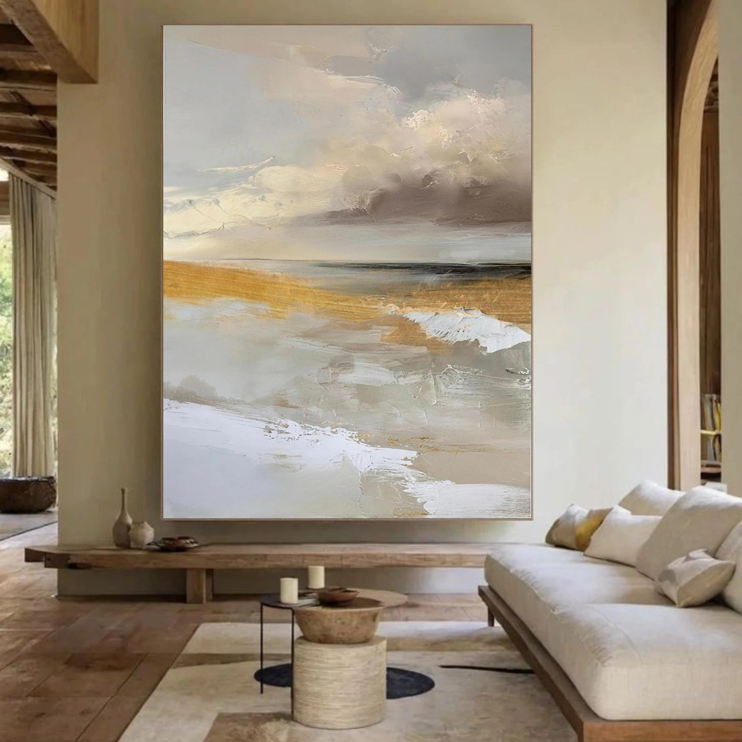 Ocean And Sky Abstract Wall Art #OS125
