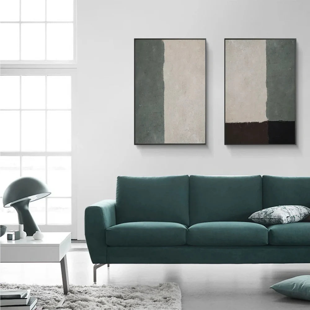 Green Minimalist Canvas Set of 2 #MT113
