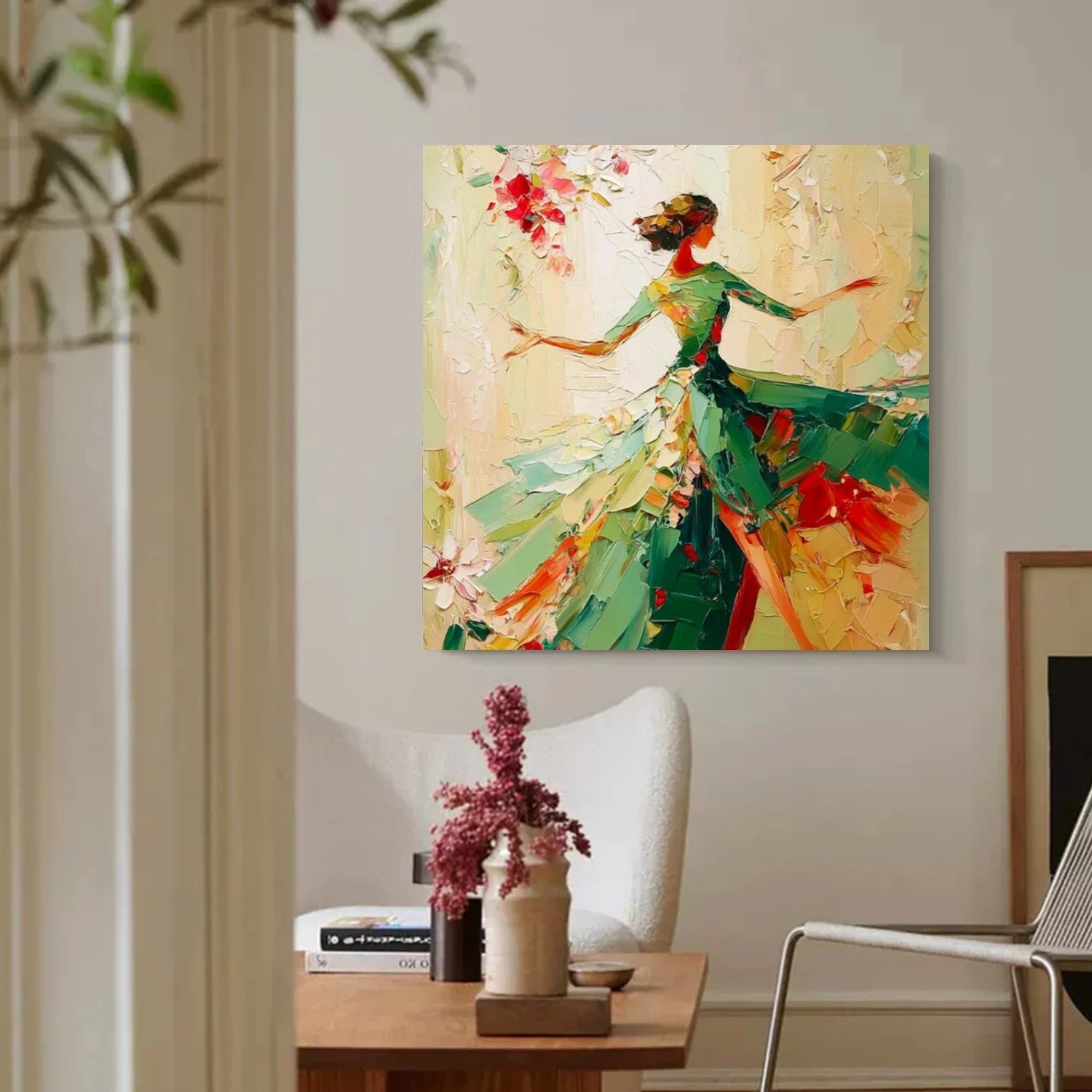 Abstract People Textured Canvas #AE056