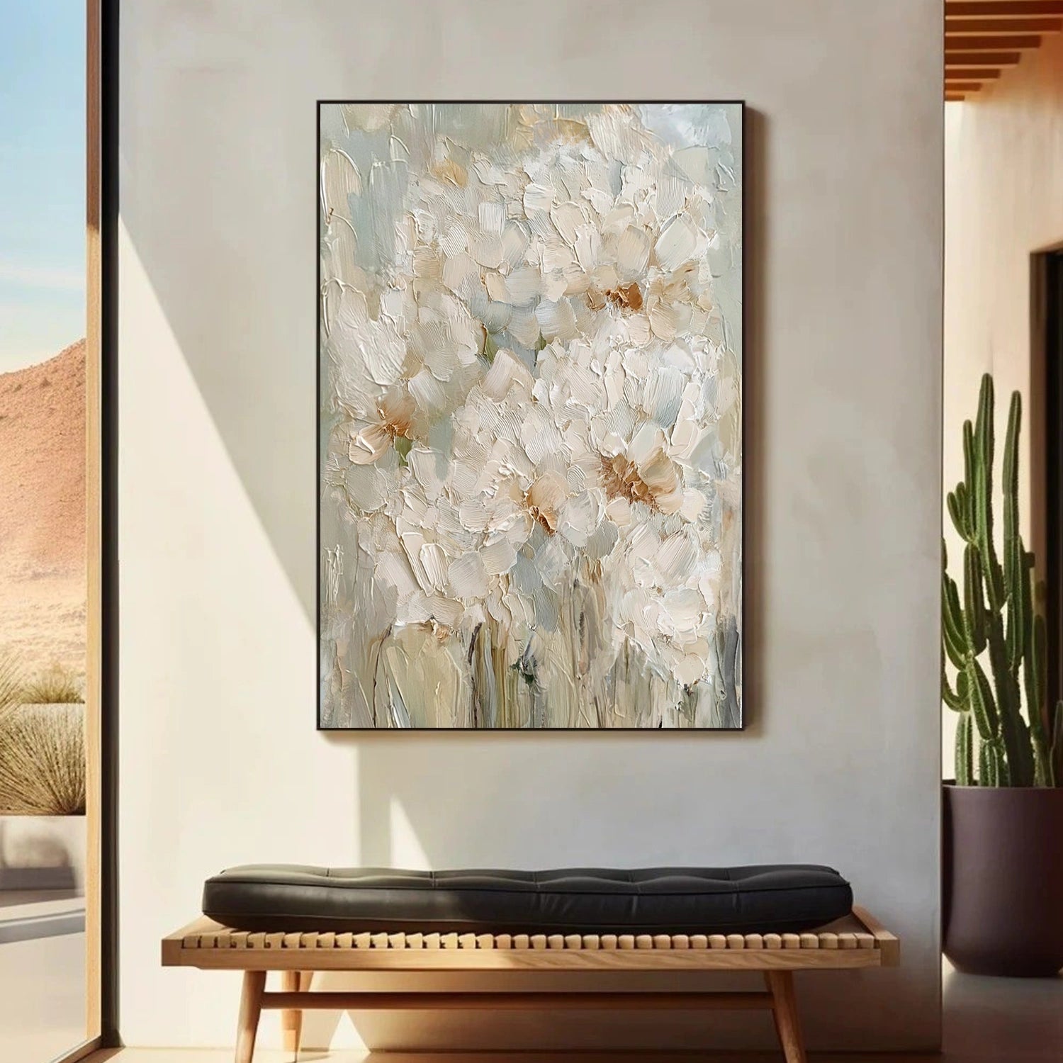 Flower Abstract Textured Wall Art #FP181