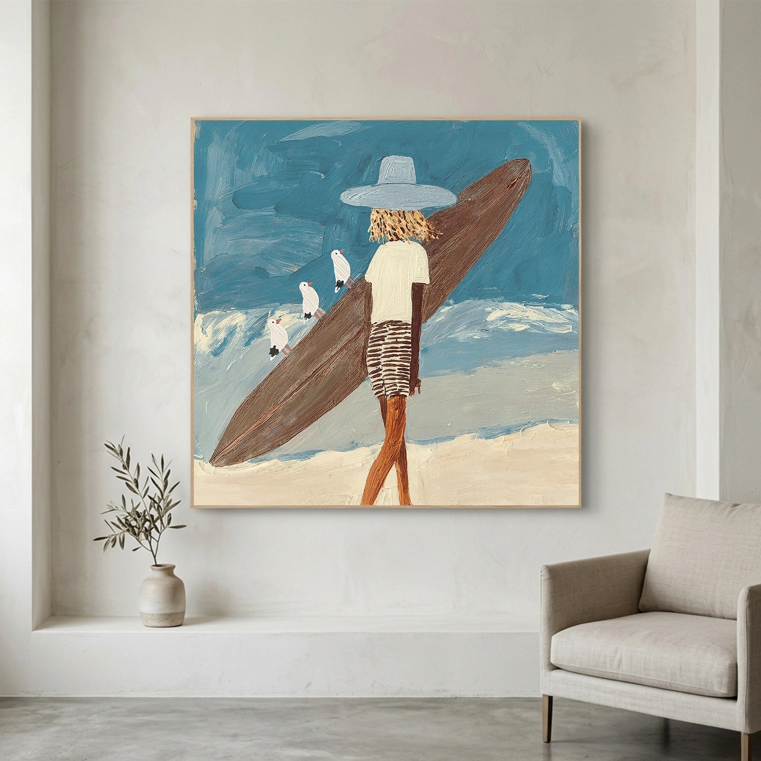 Abstract Portrait Canvas Art #AE139